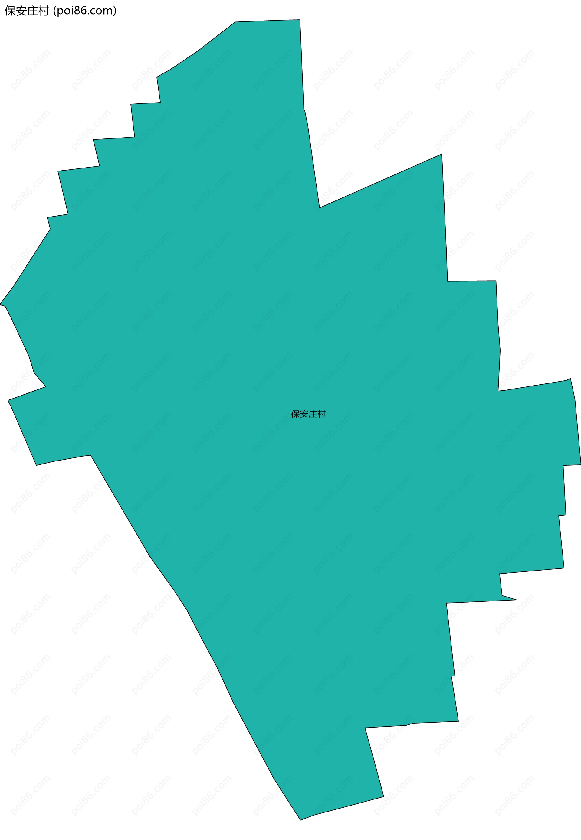 保安庄村边界地图