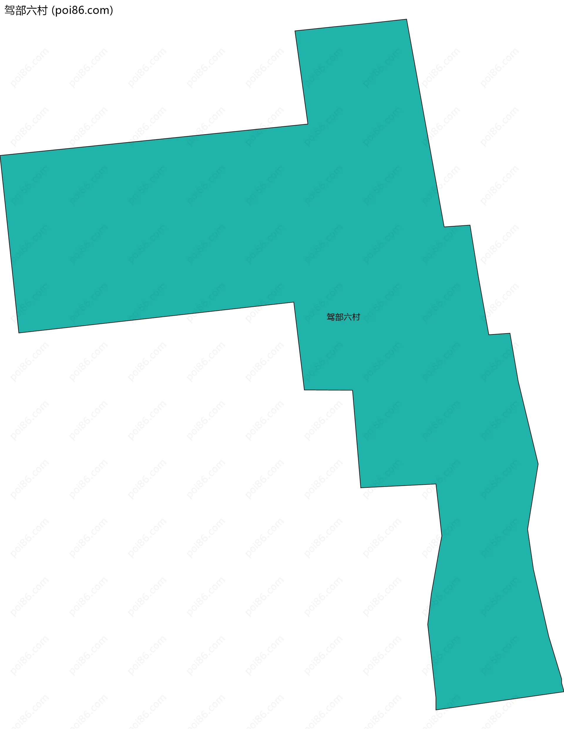 驾部六村边界地图