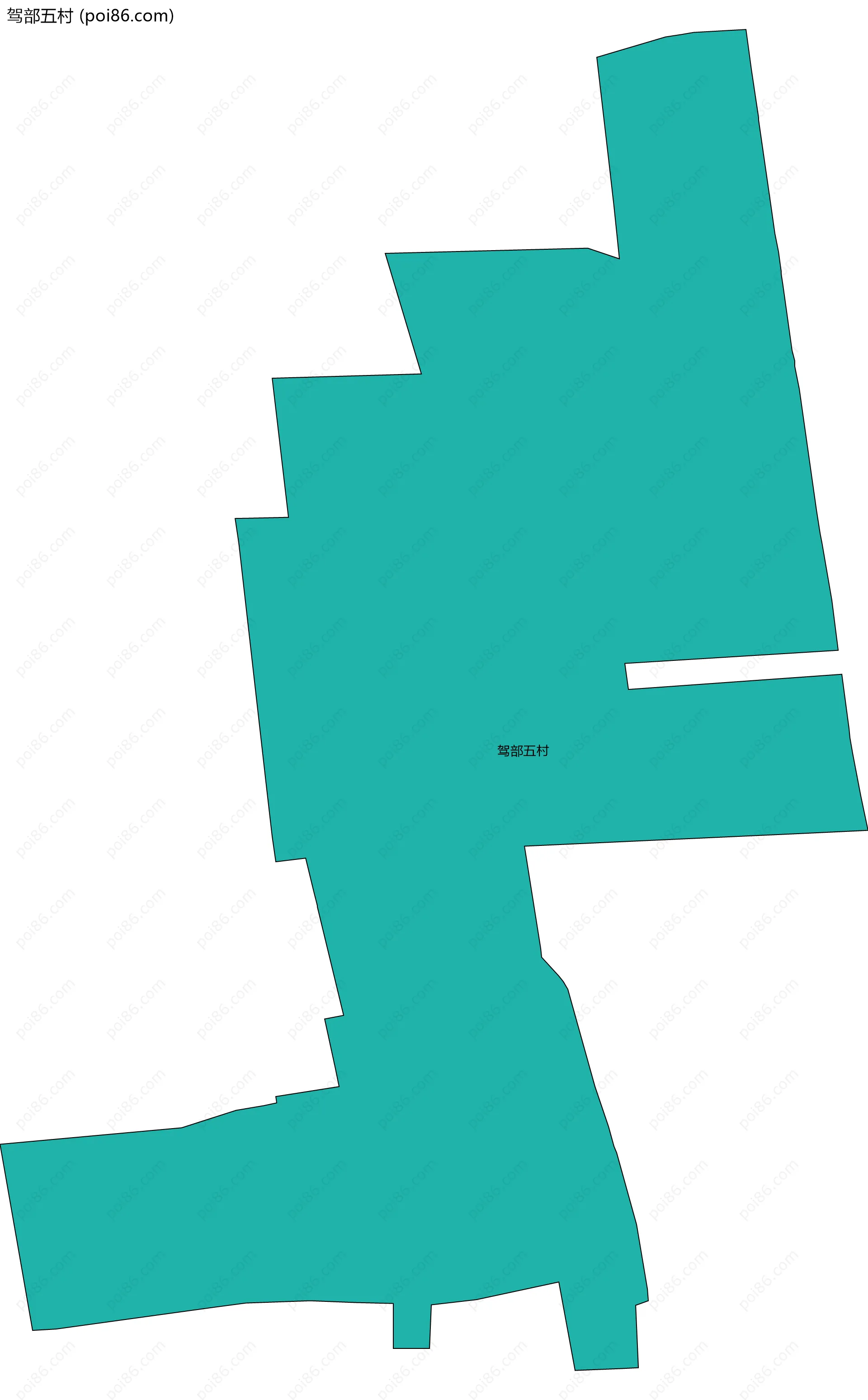 驾部五村边界地图