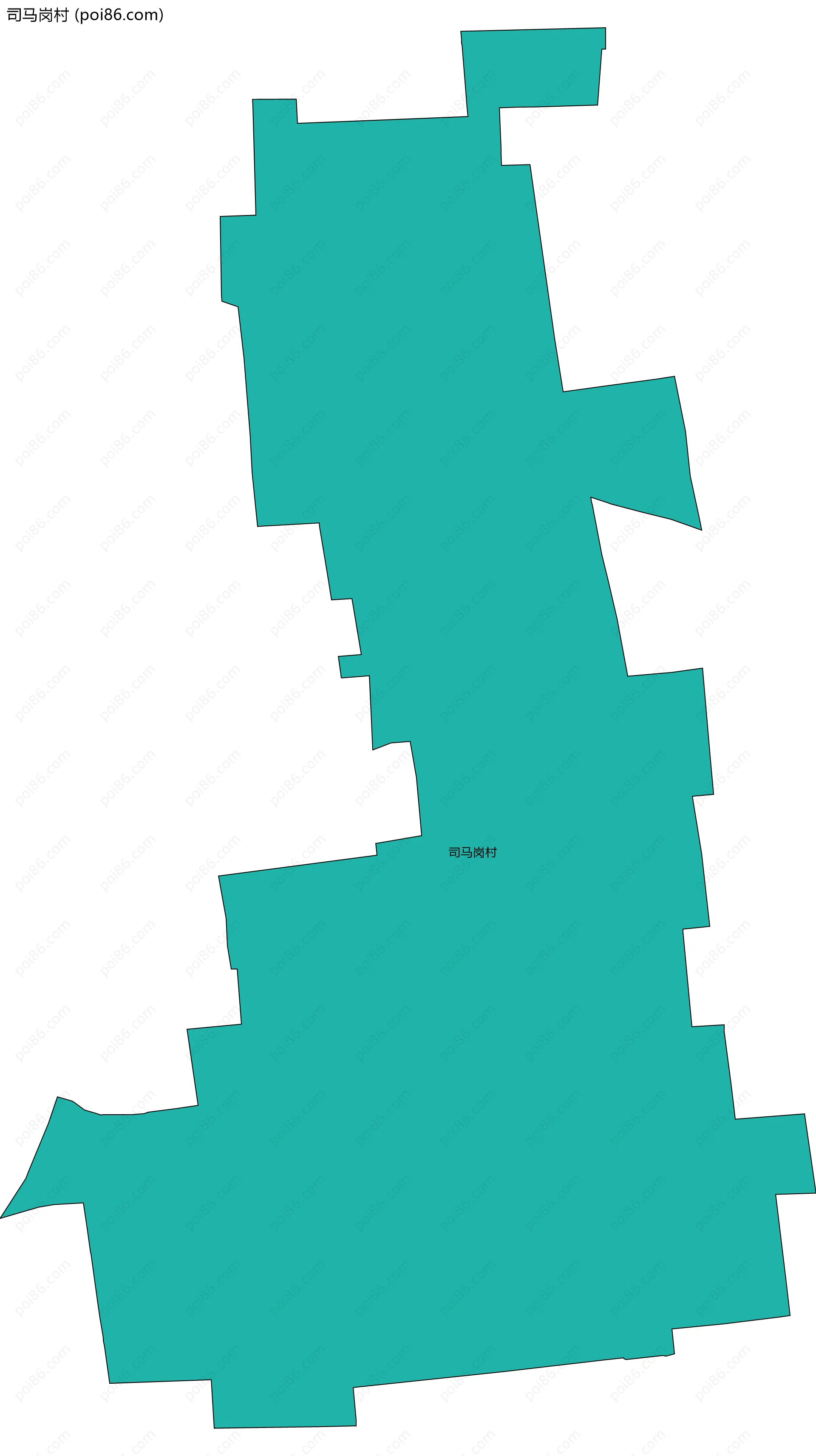 司马岗村边界地图