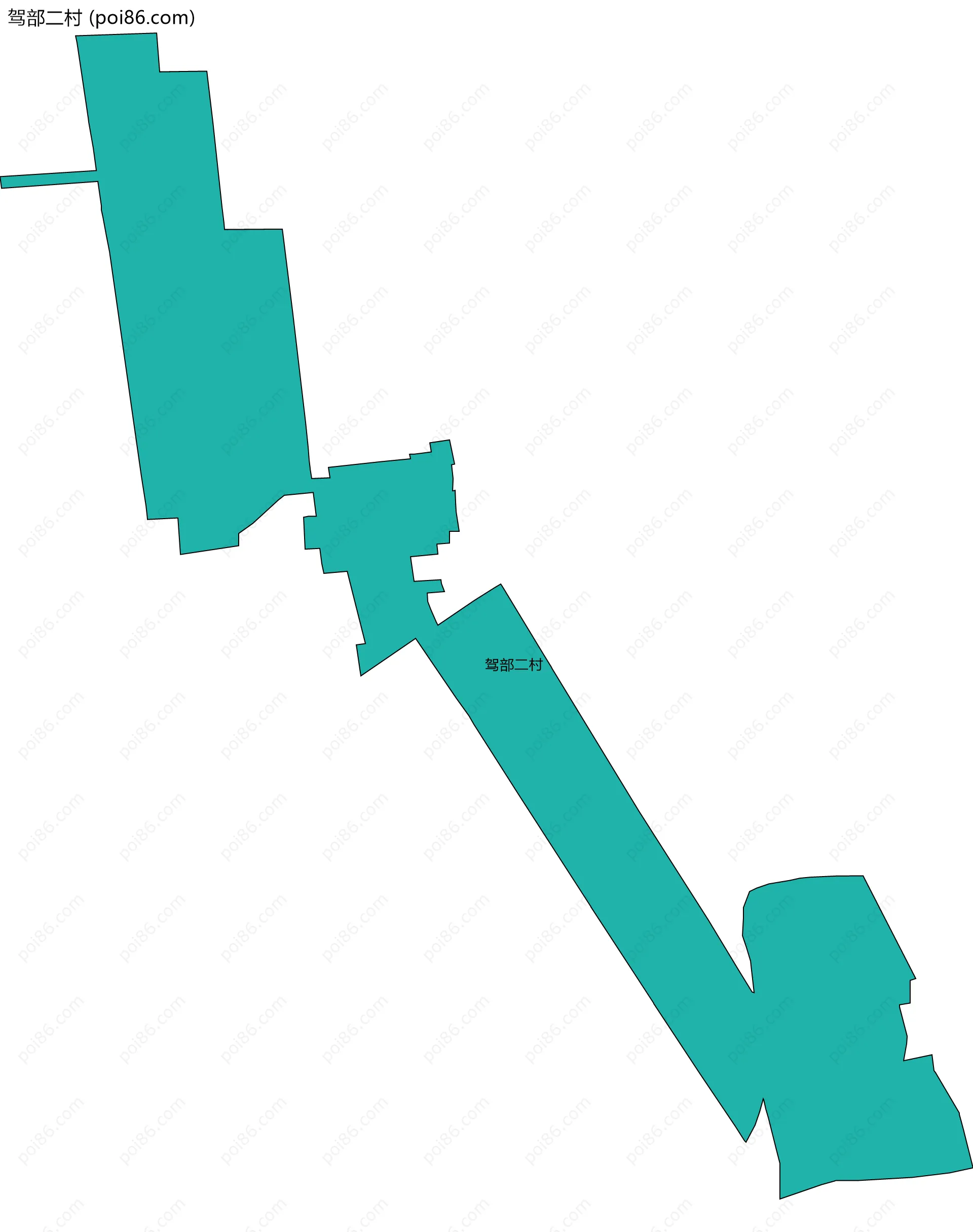 驾部二村边界地图