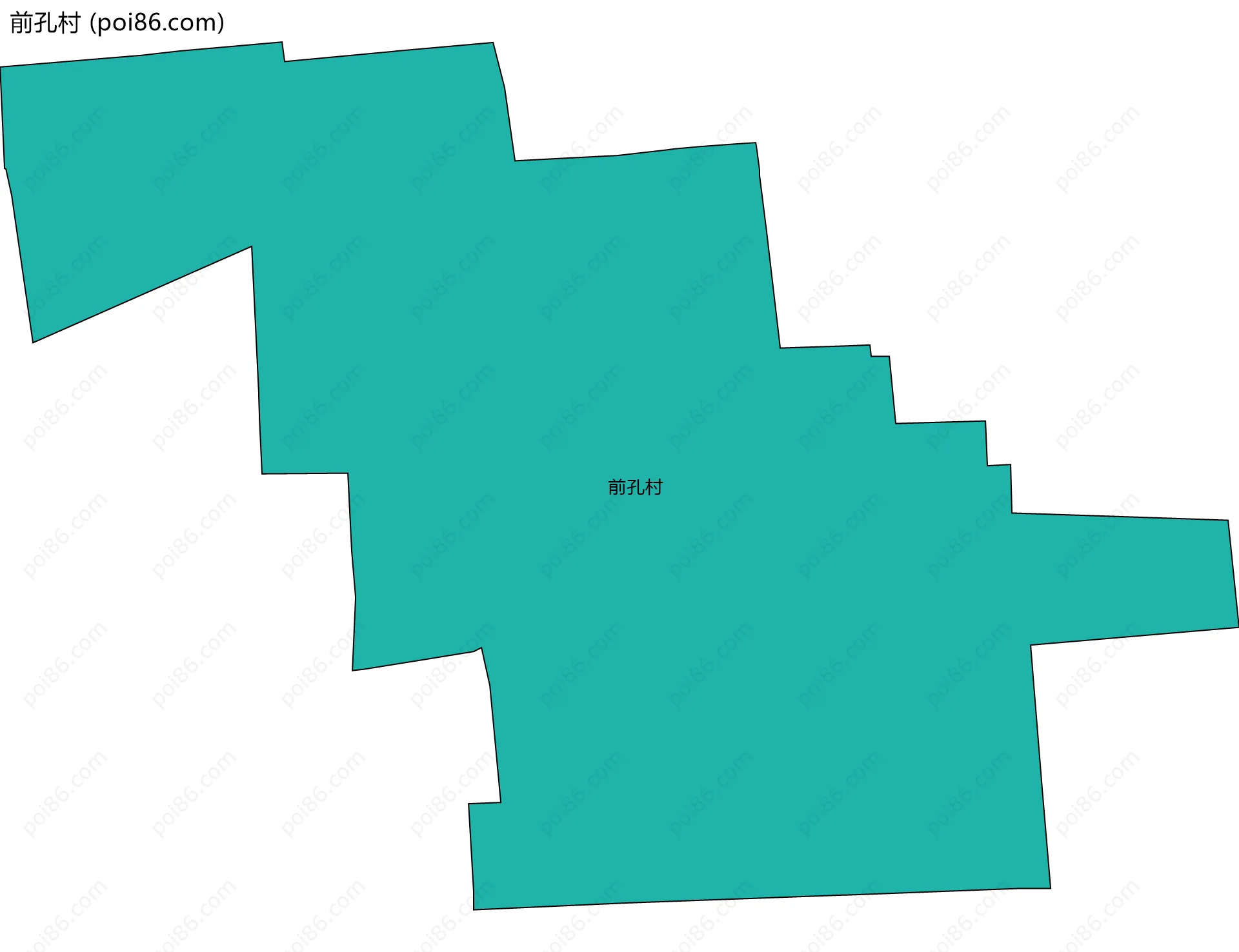 前孔村边界地图