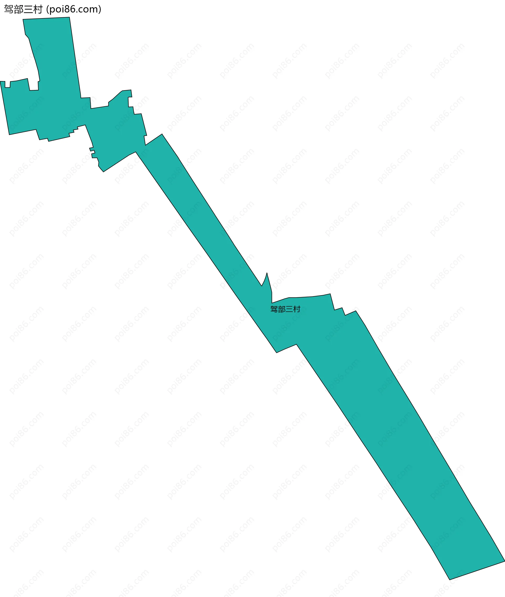 驾部三村边界地图