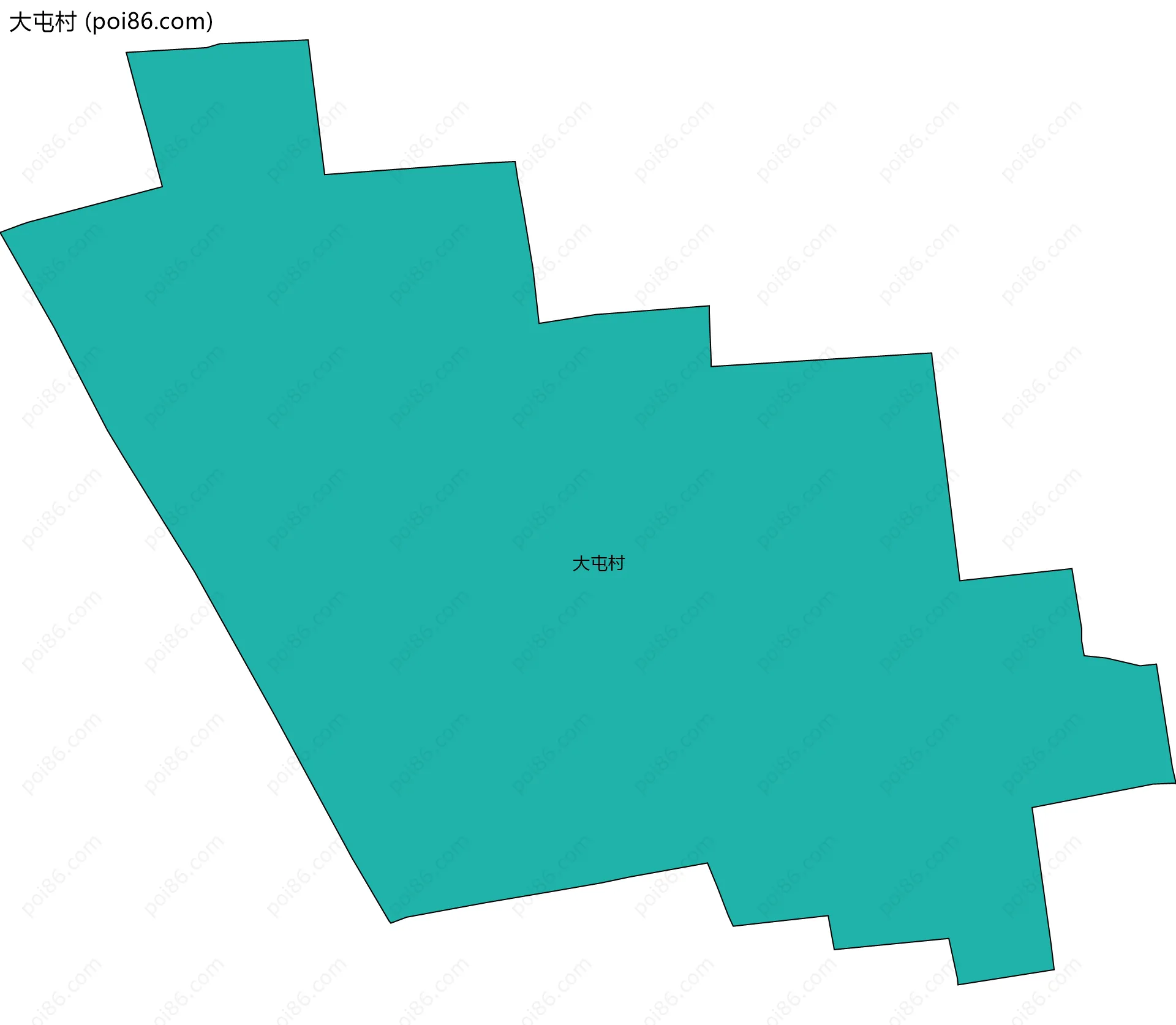 大屯村边界地图