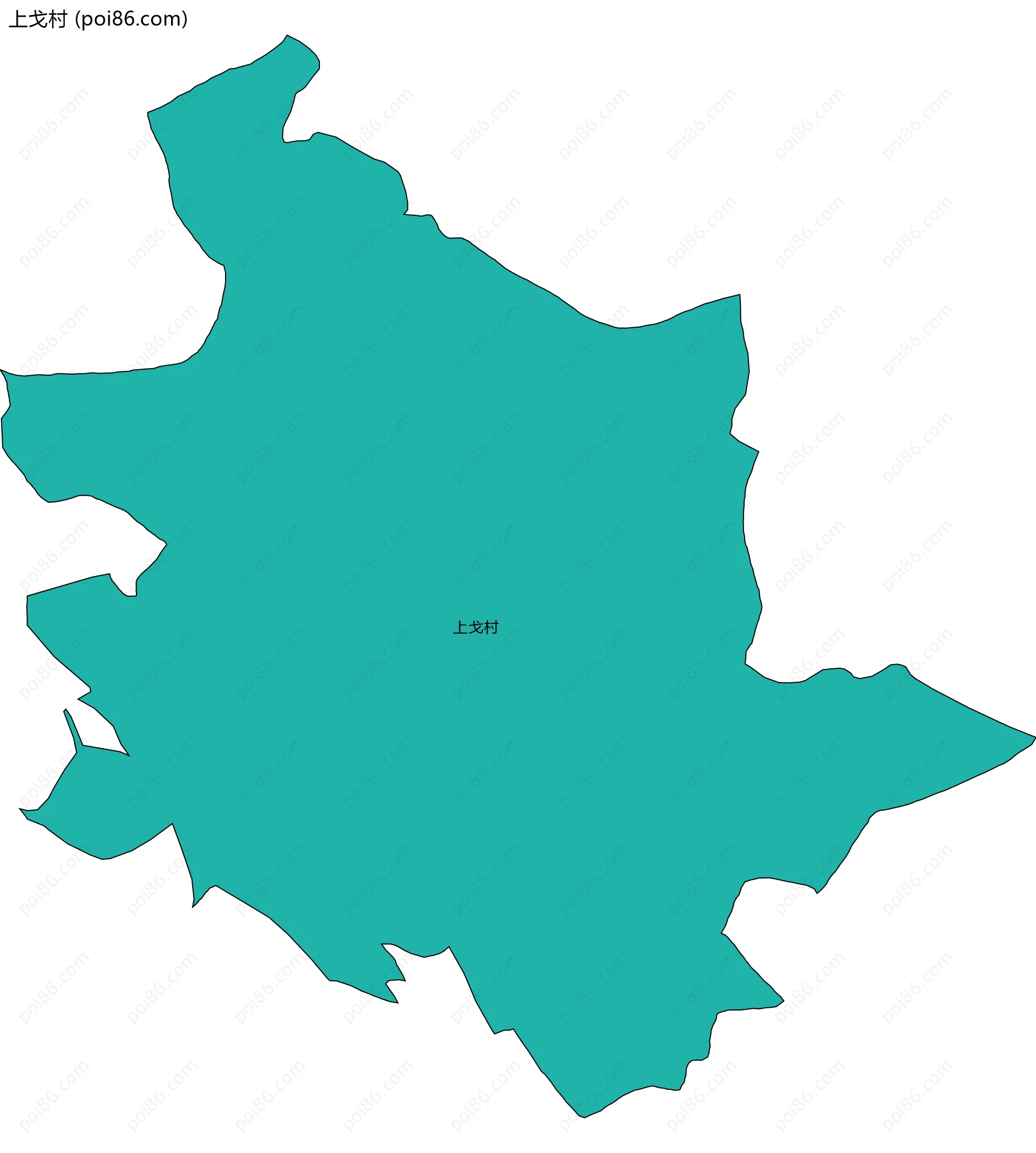 上戈村边界地图