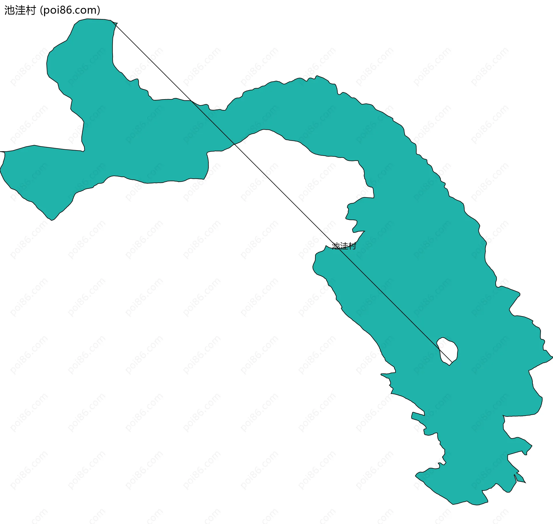 池洼村边界地图