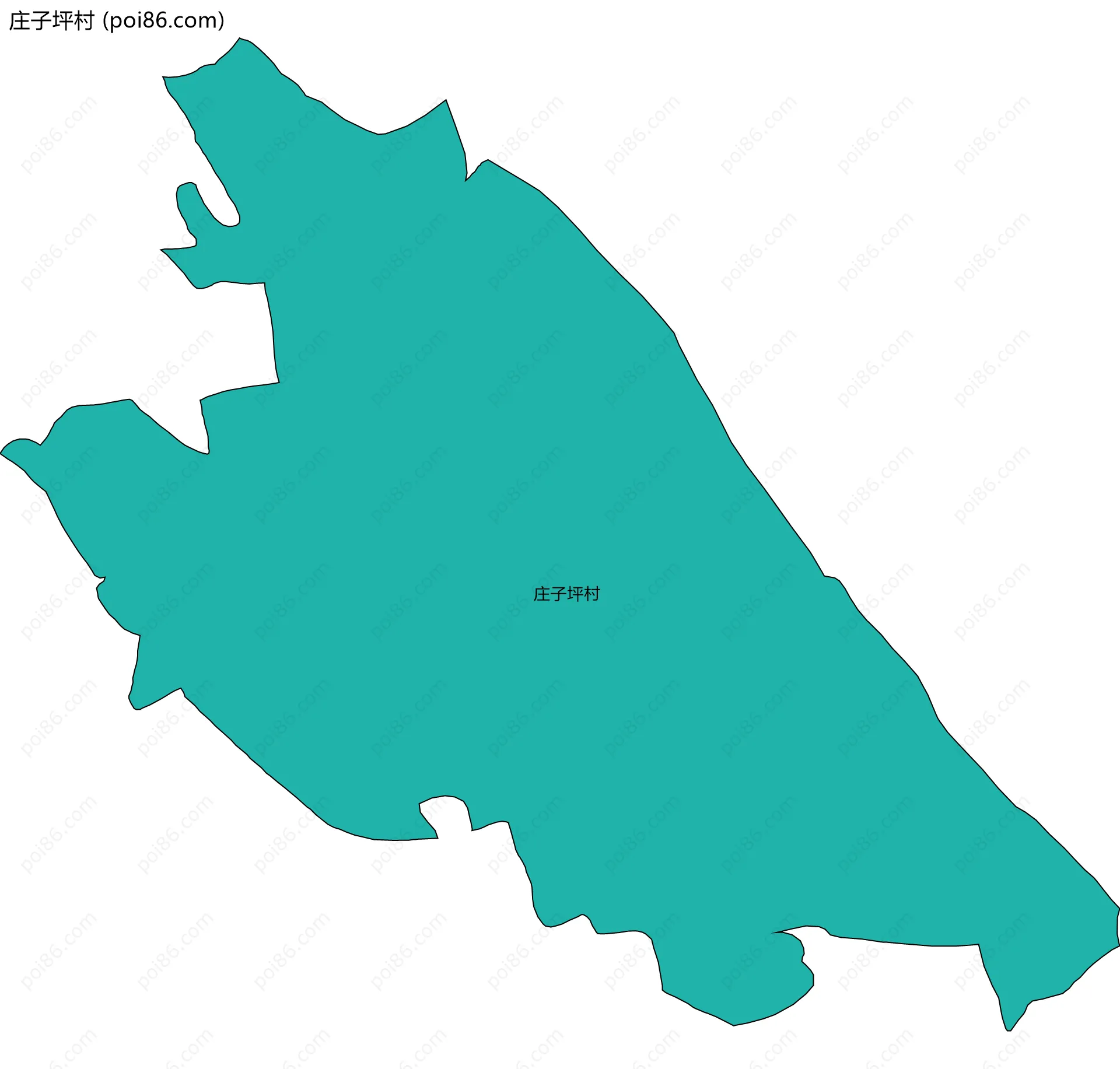 庄子坪村边界地图