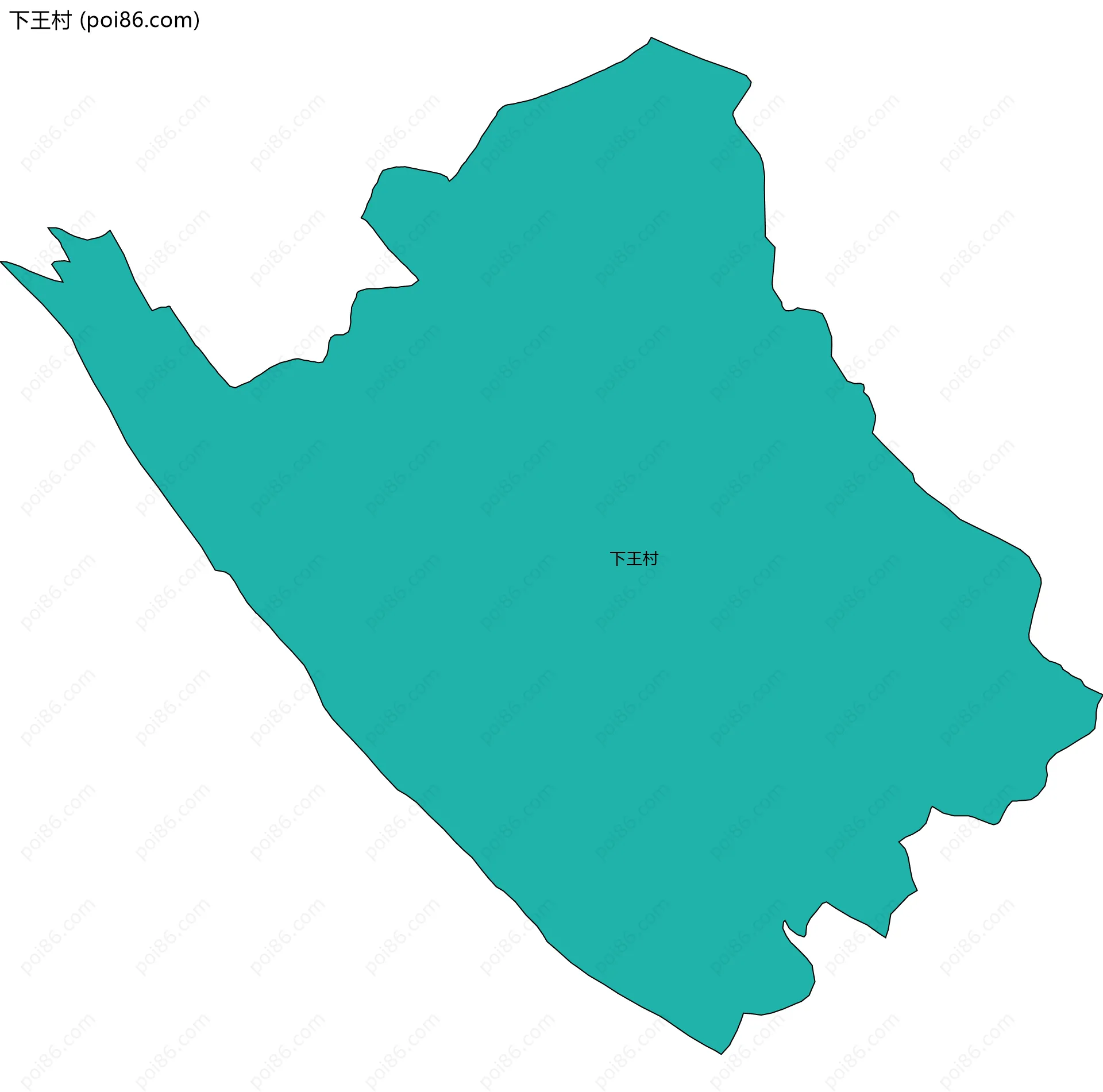 下王村边界地图