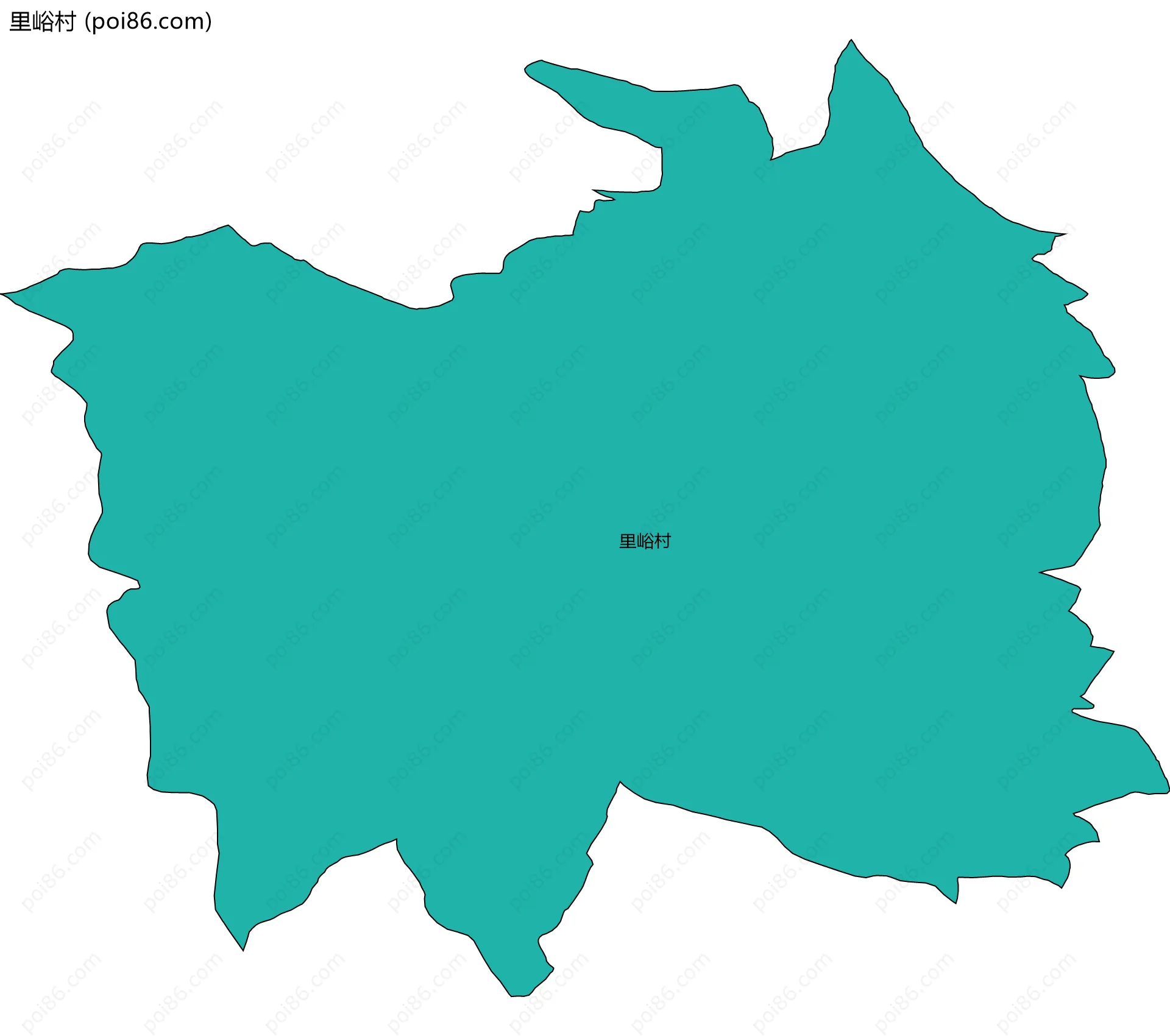 里峪村边界地图