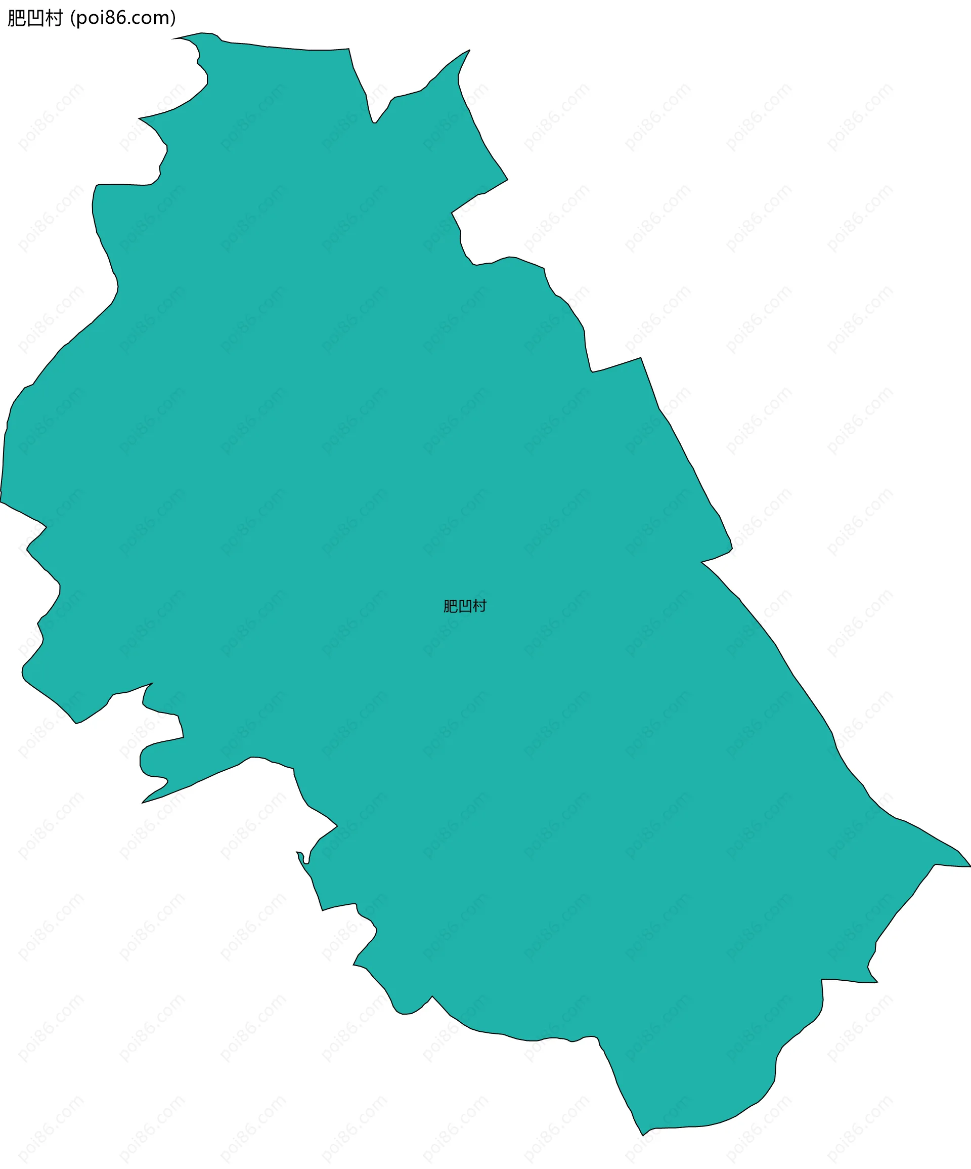 肥凹村边界地图