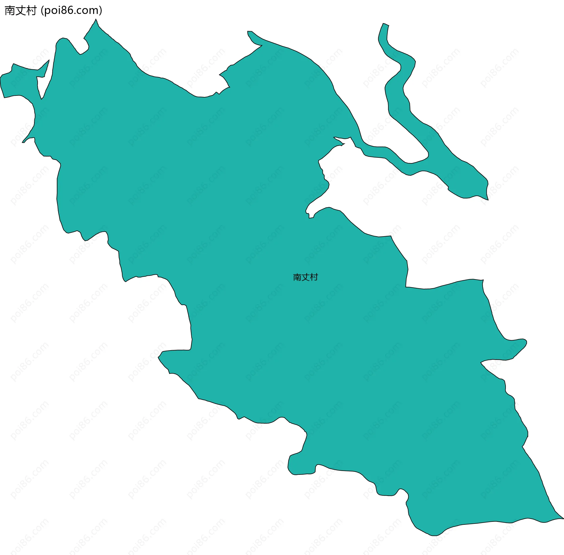 南丈村边界地图