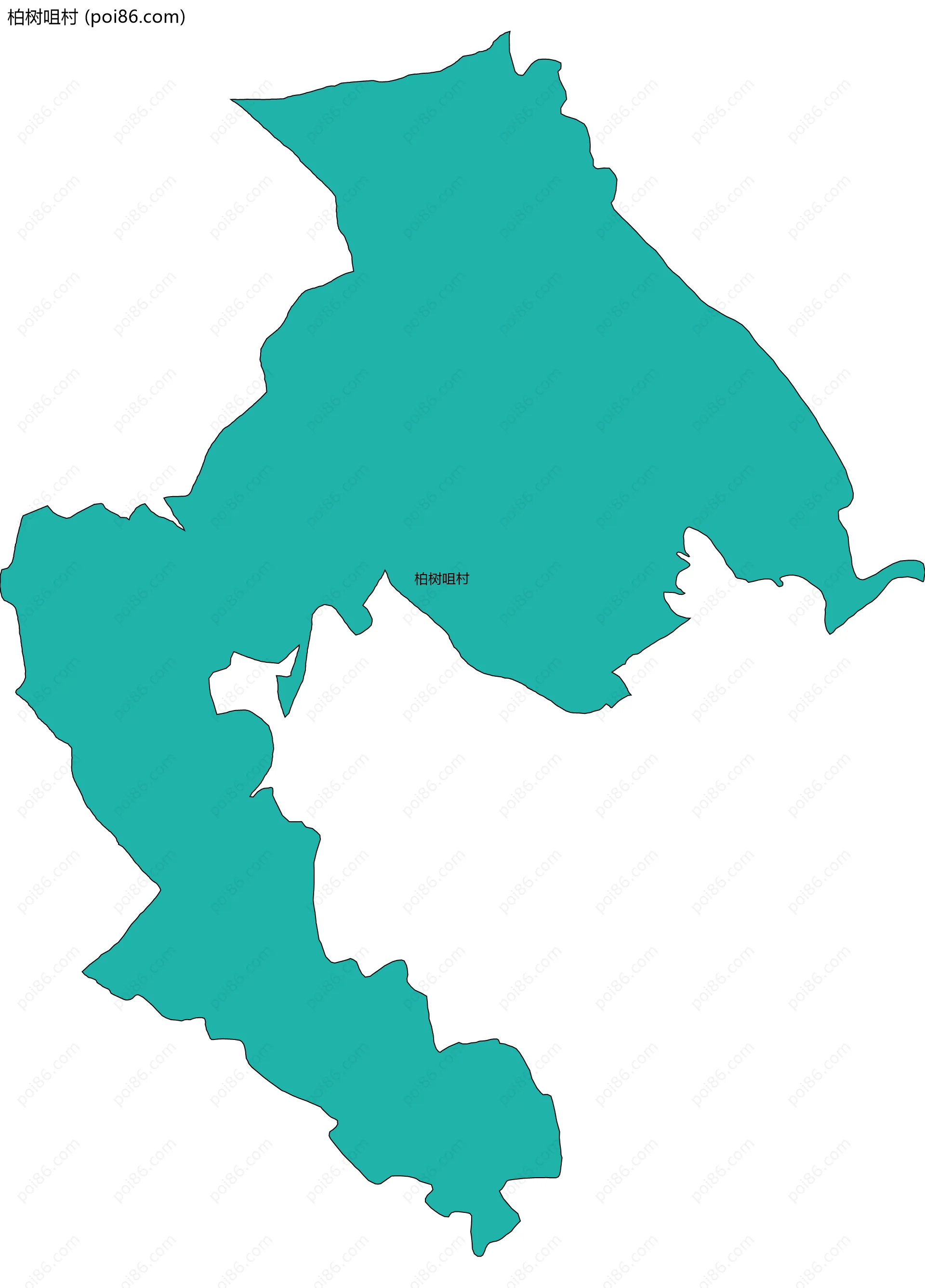 柏树咀村边界地图