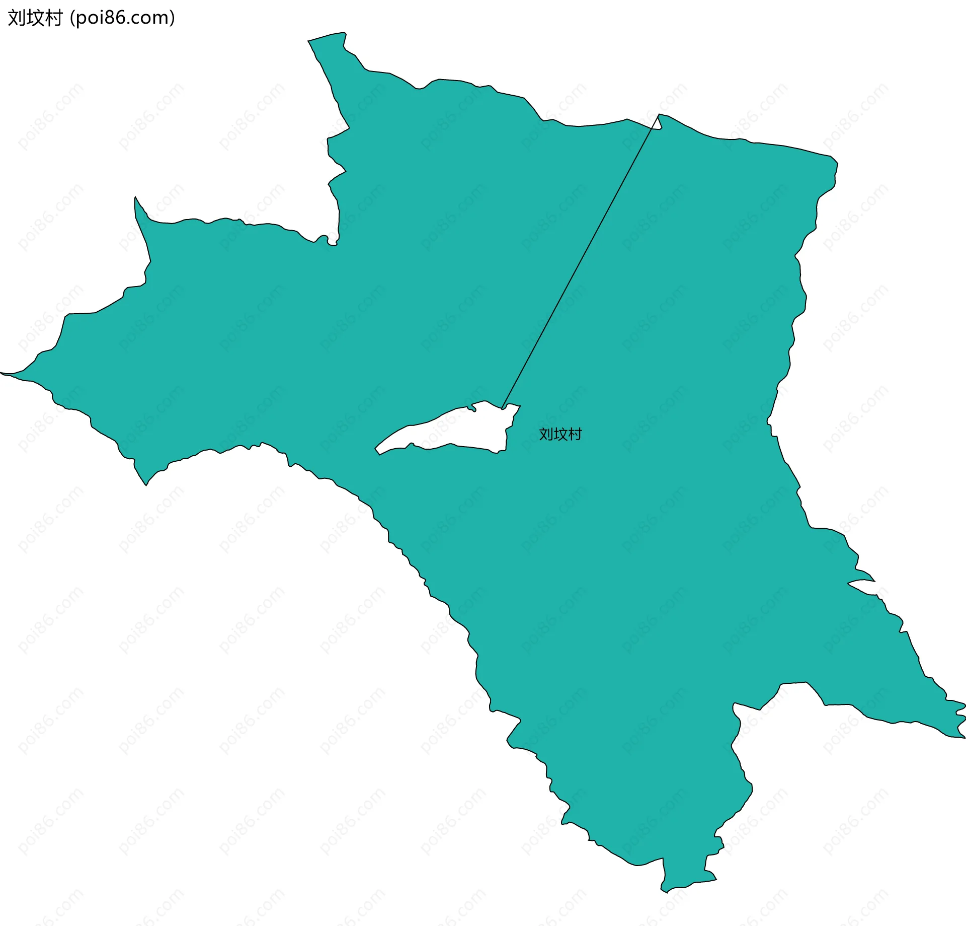 刘坟村边界地图
