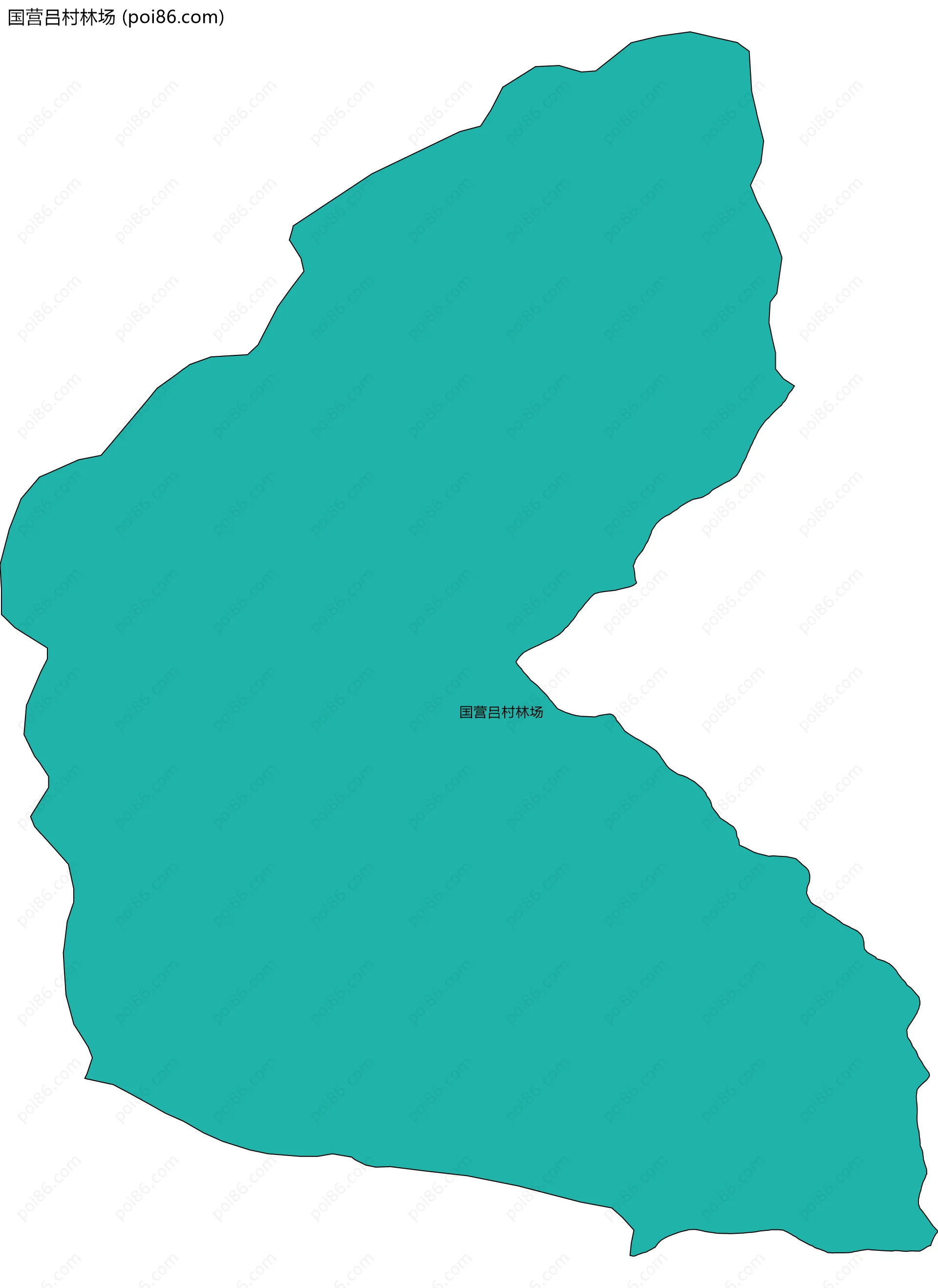 国营吕村林场边界地图