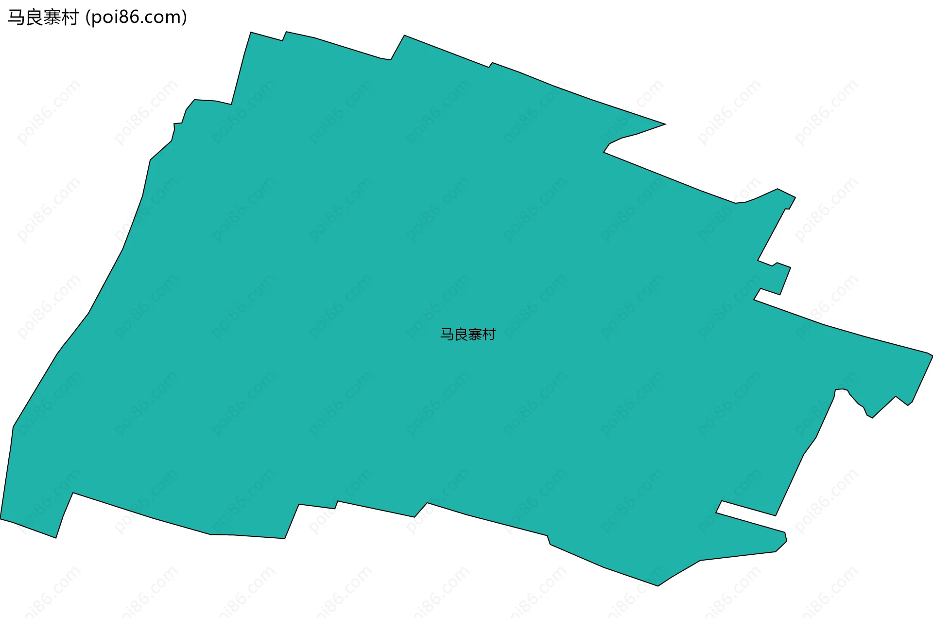 马良寨村边界地图