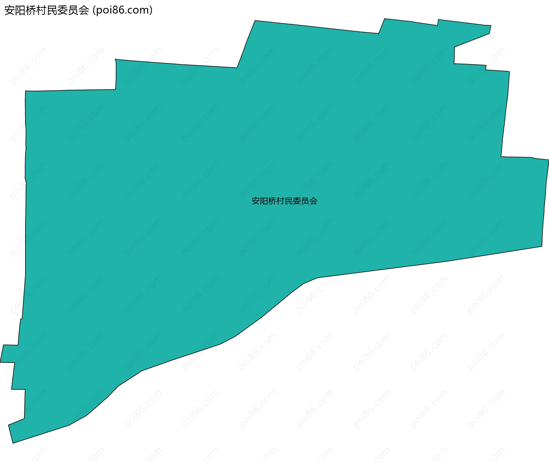 安阳桥村民委员会边界地图