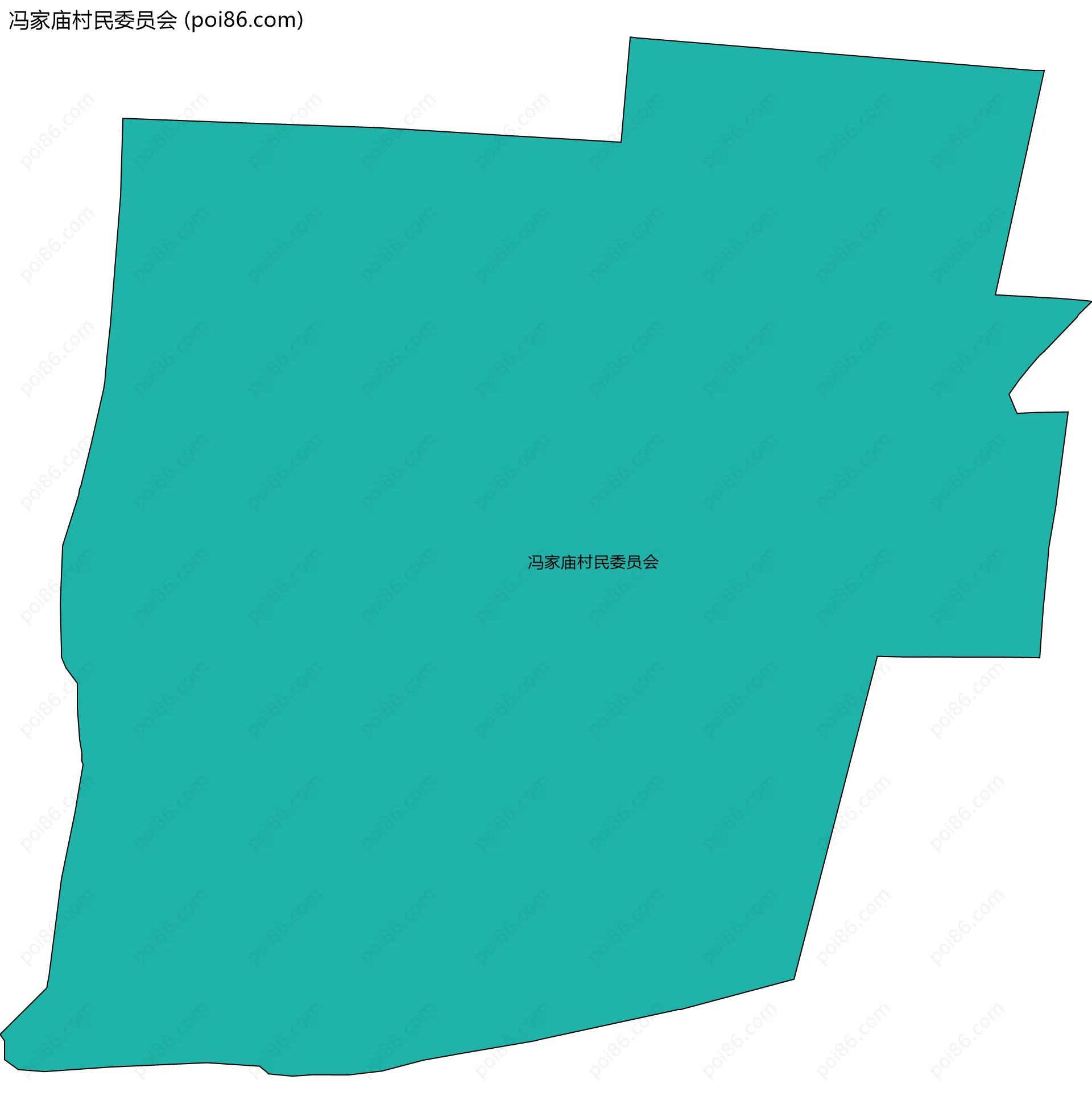 冯家庙村民委员会边界地图