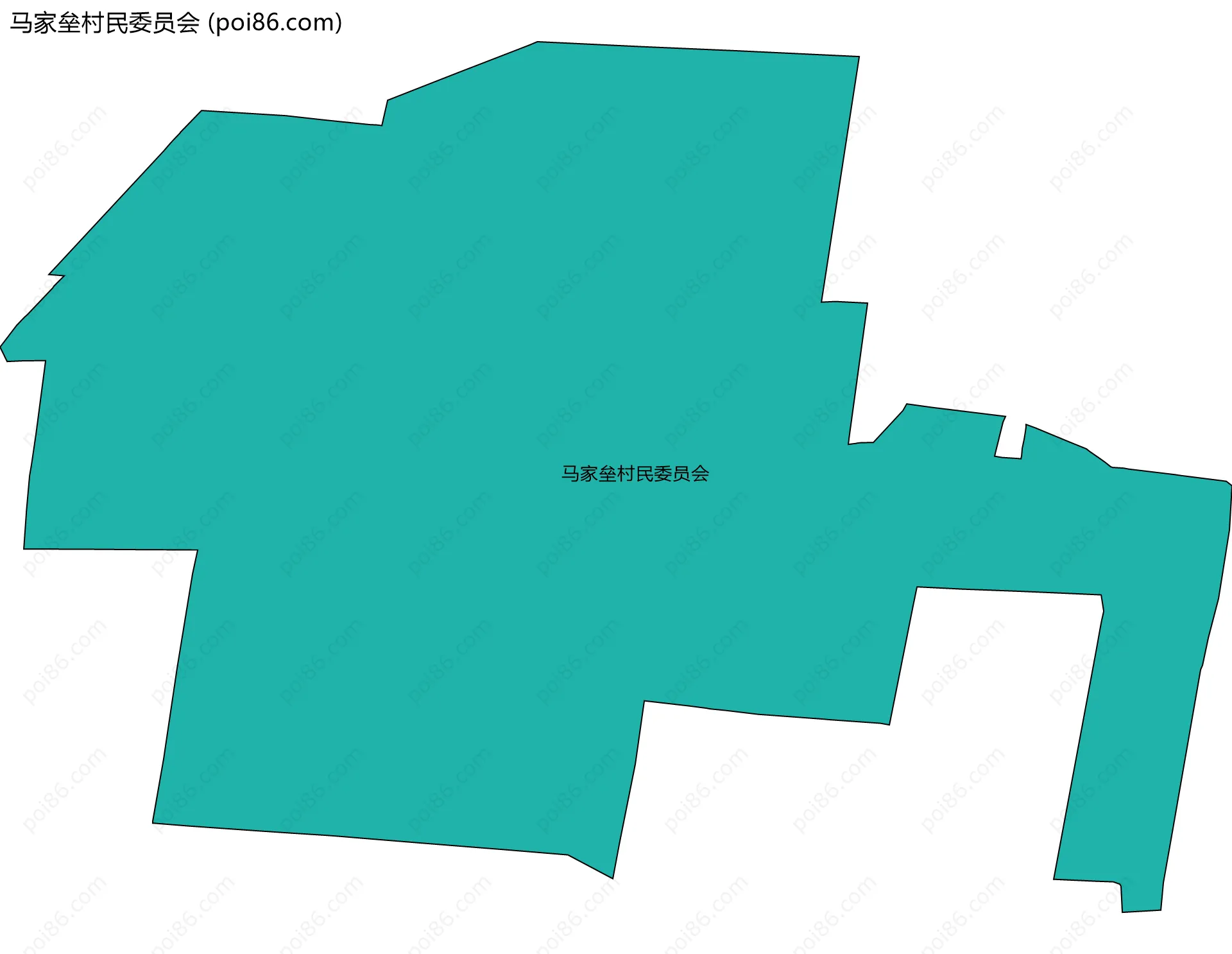 马家垒村民委员会边界地图