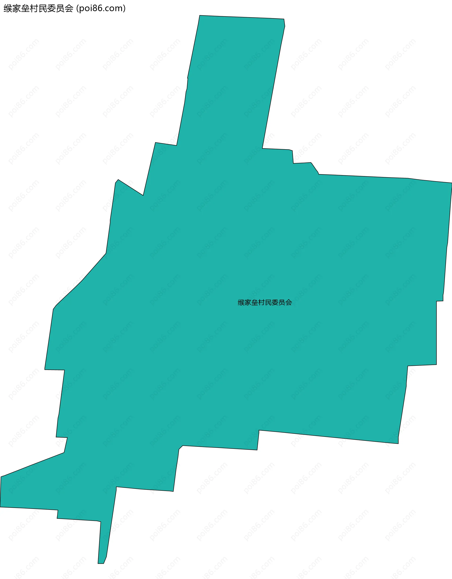 缑家垒村民委员会边界地图