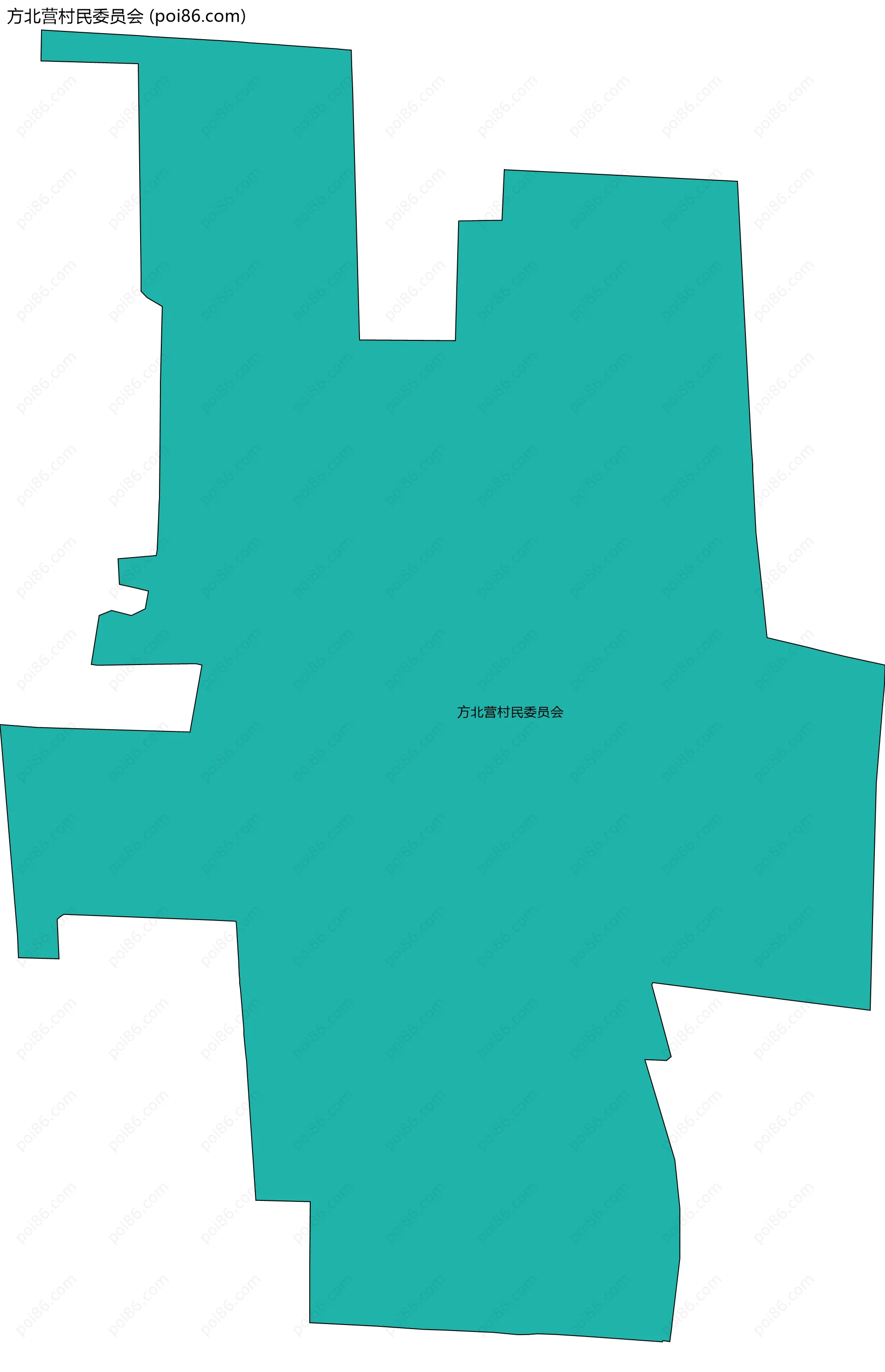 方北营村民委员会边界地图