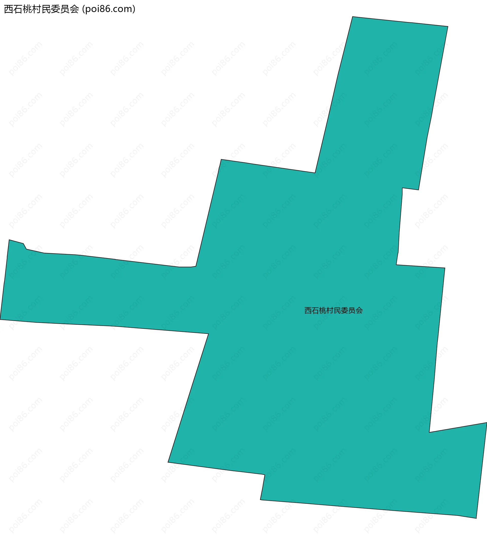 西石桃村民委员会边界地图