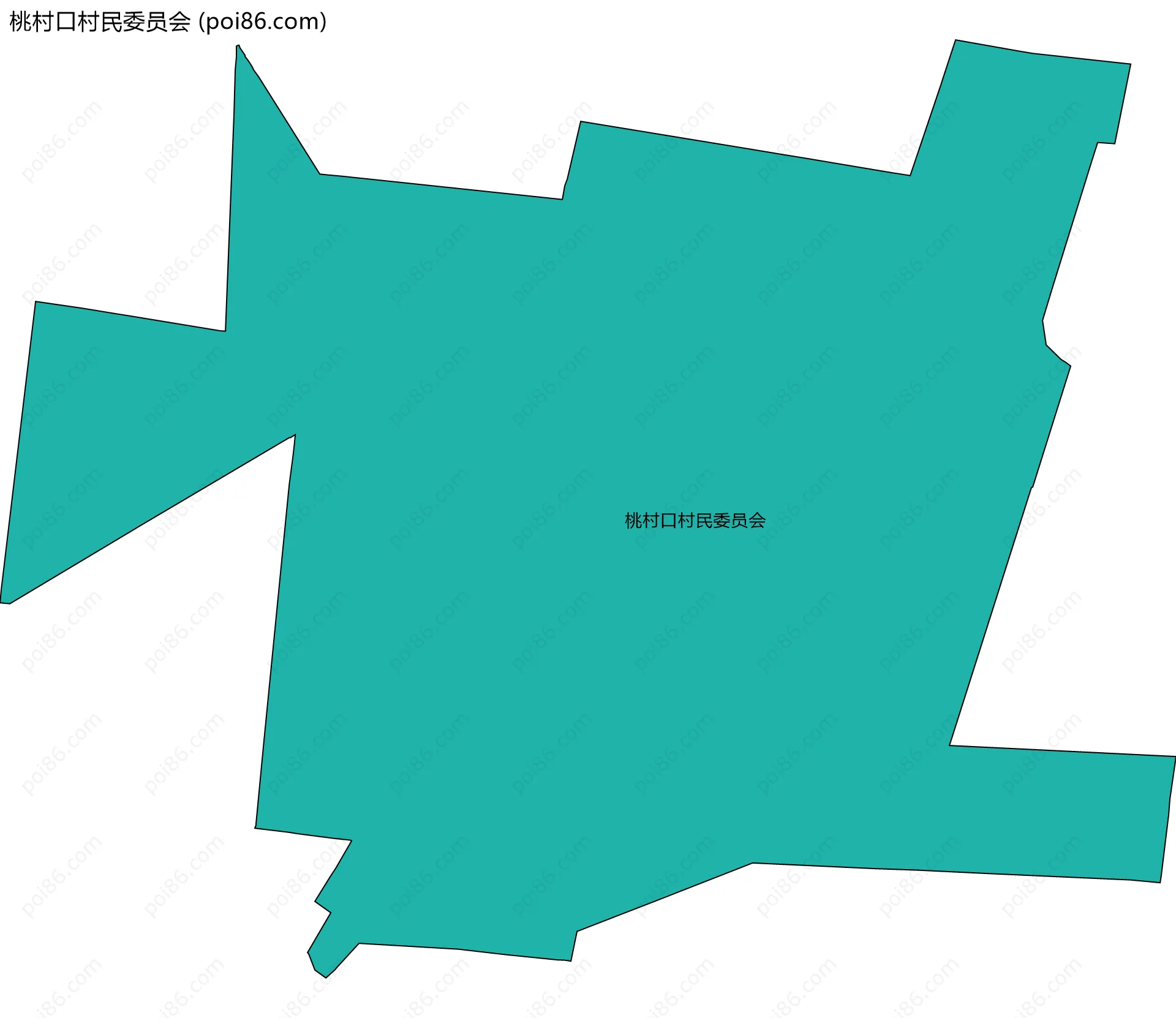 桃村口村民委员会边界地图