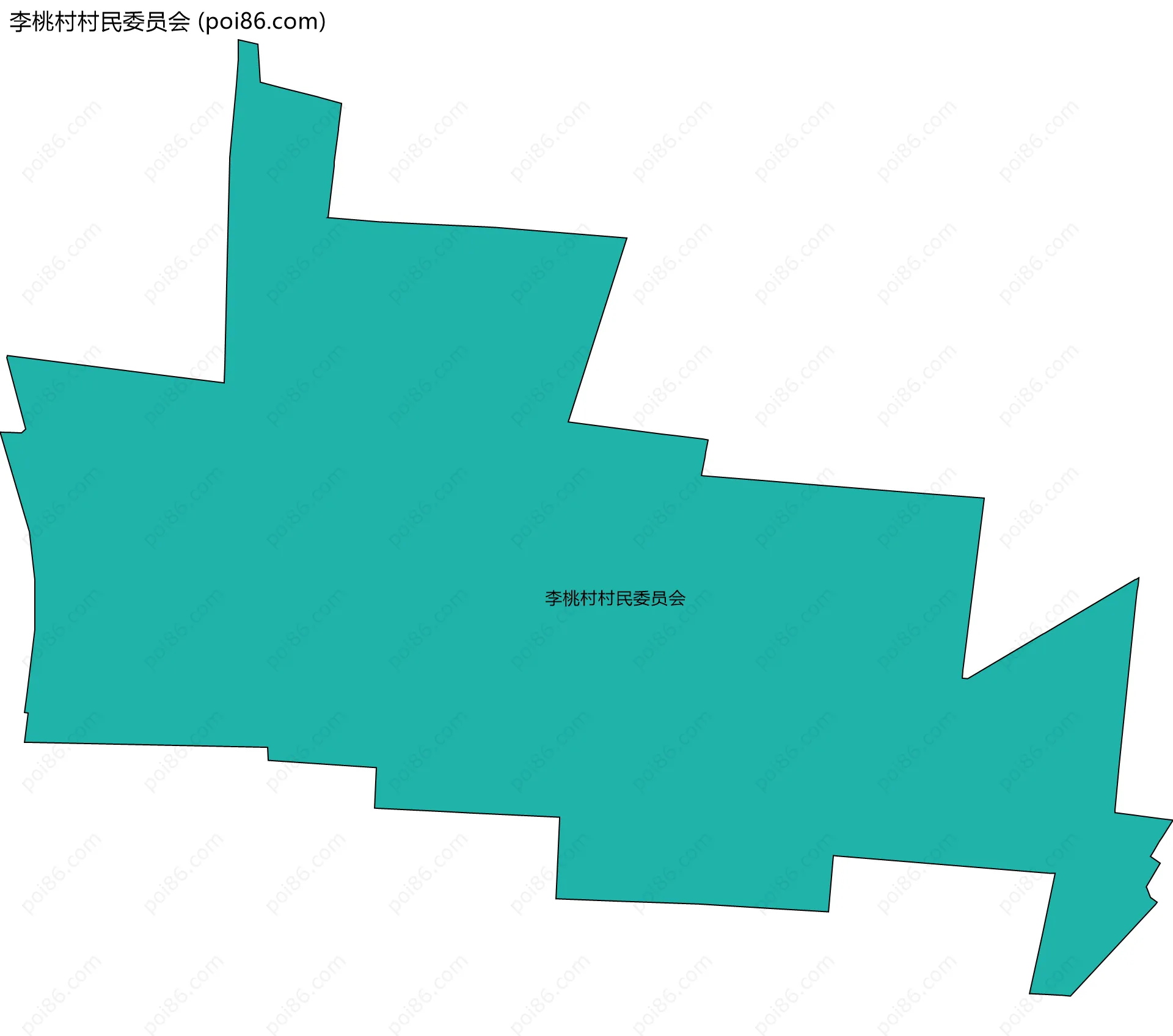 李桃村村民委员会边界地图