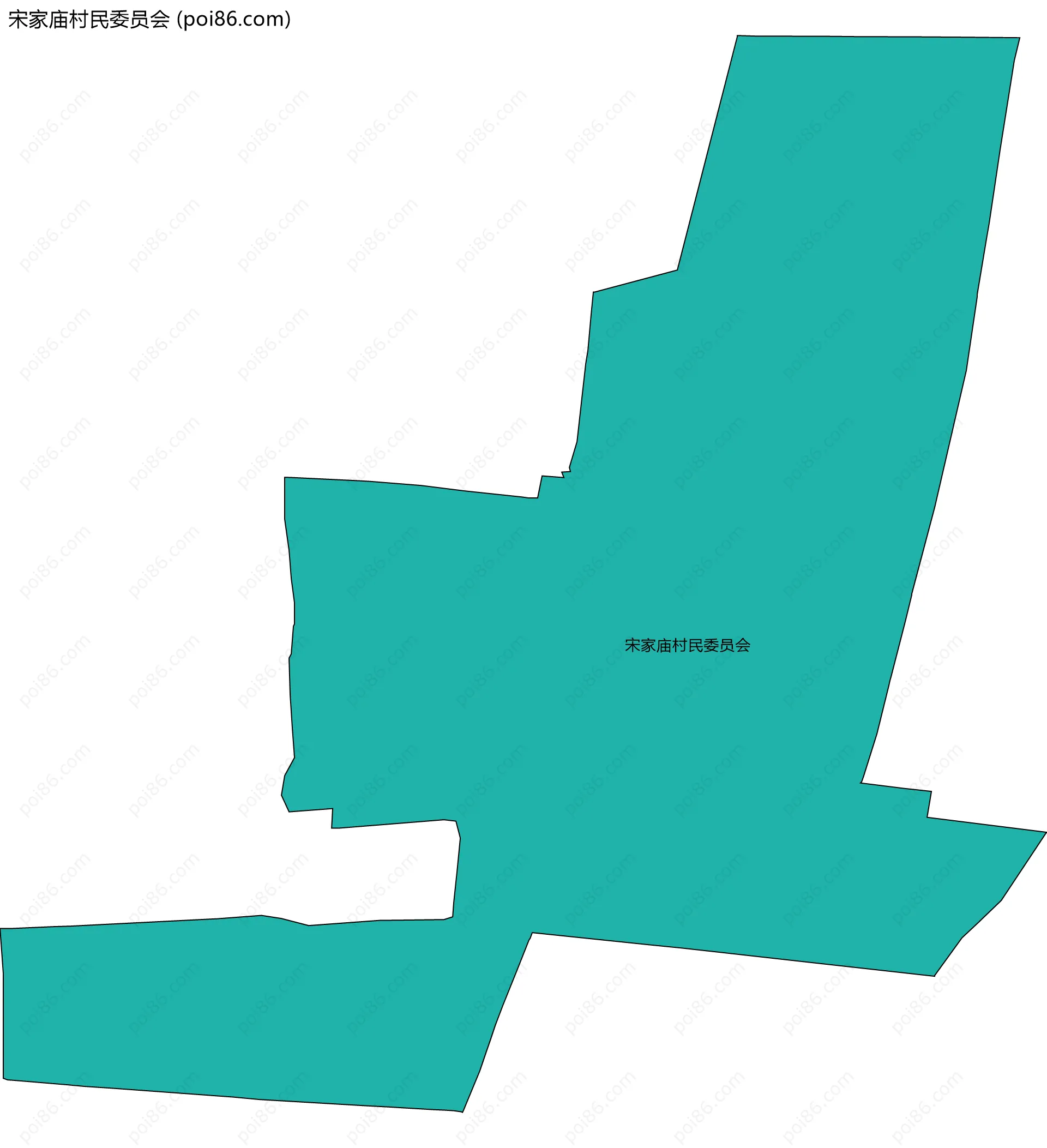 宋家庙村民委员会边界地图