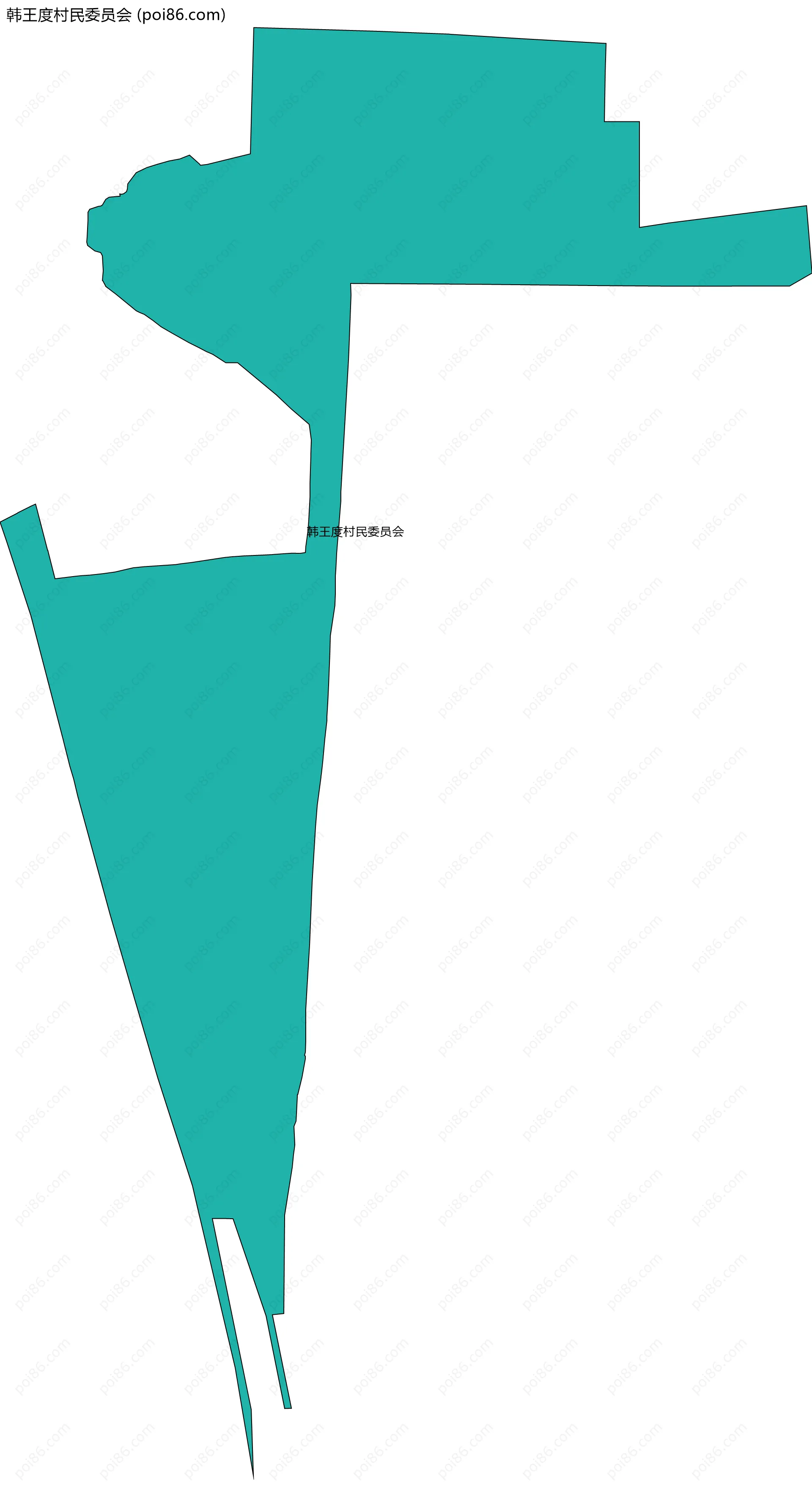 韩王度村民委员会边界地图