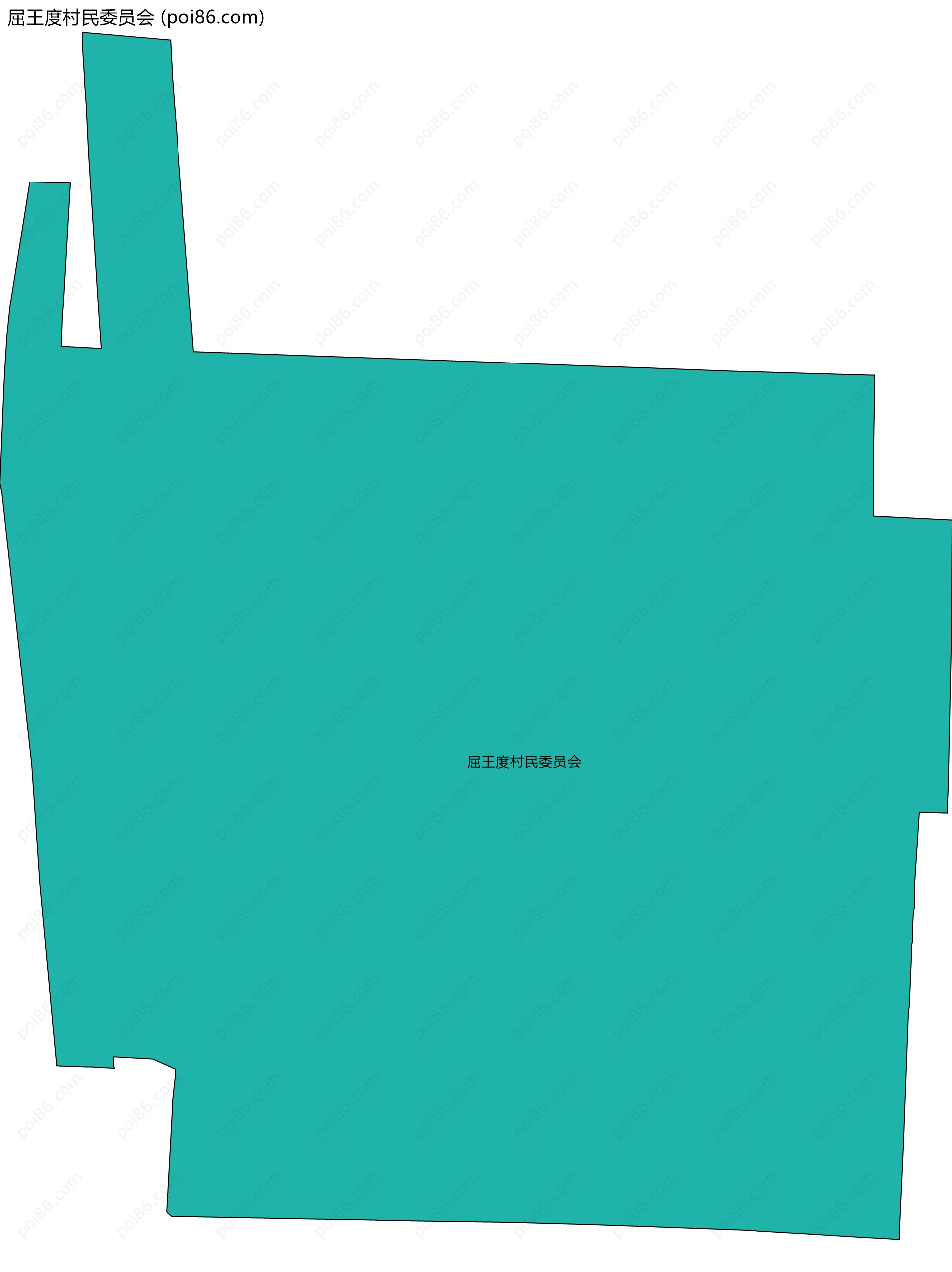 屈王度村民委员会边界地图