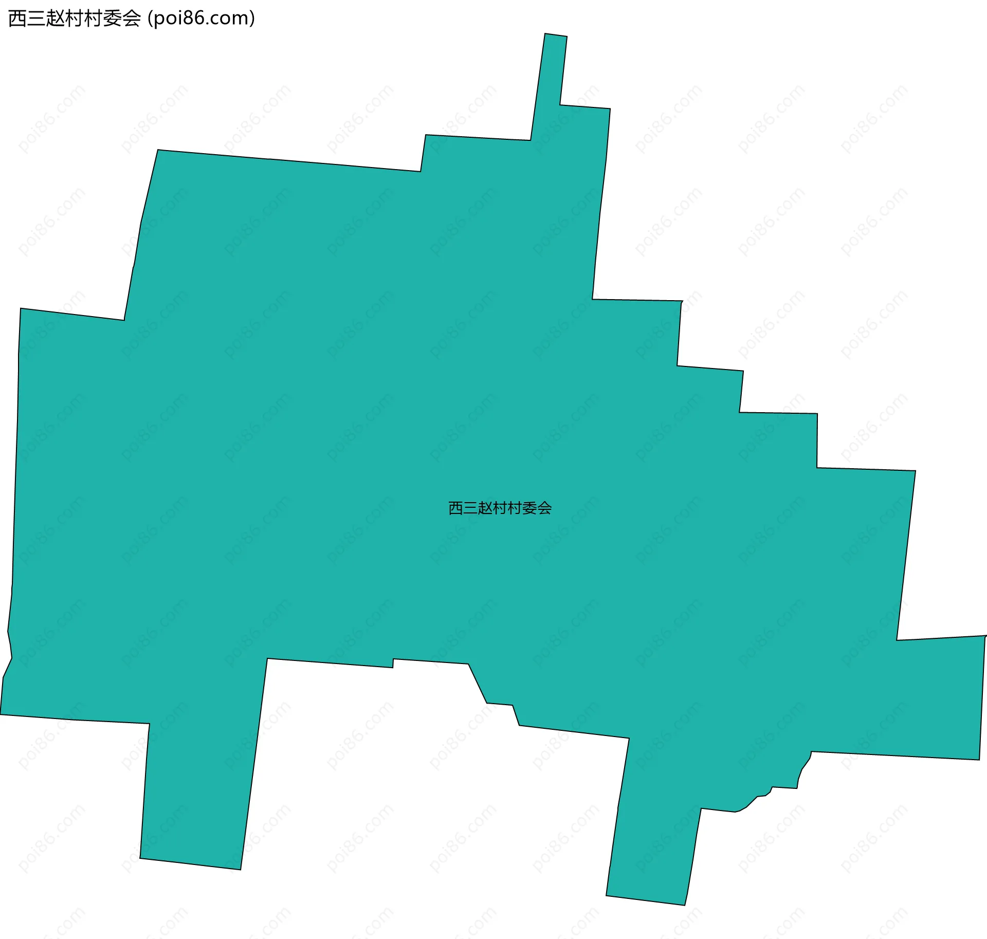 西三赵村村委会边界地图