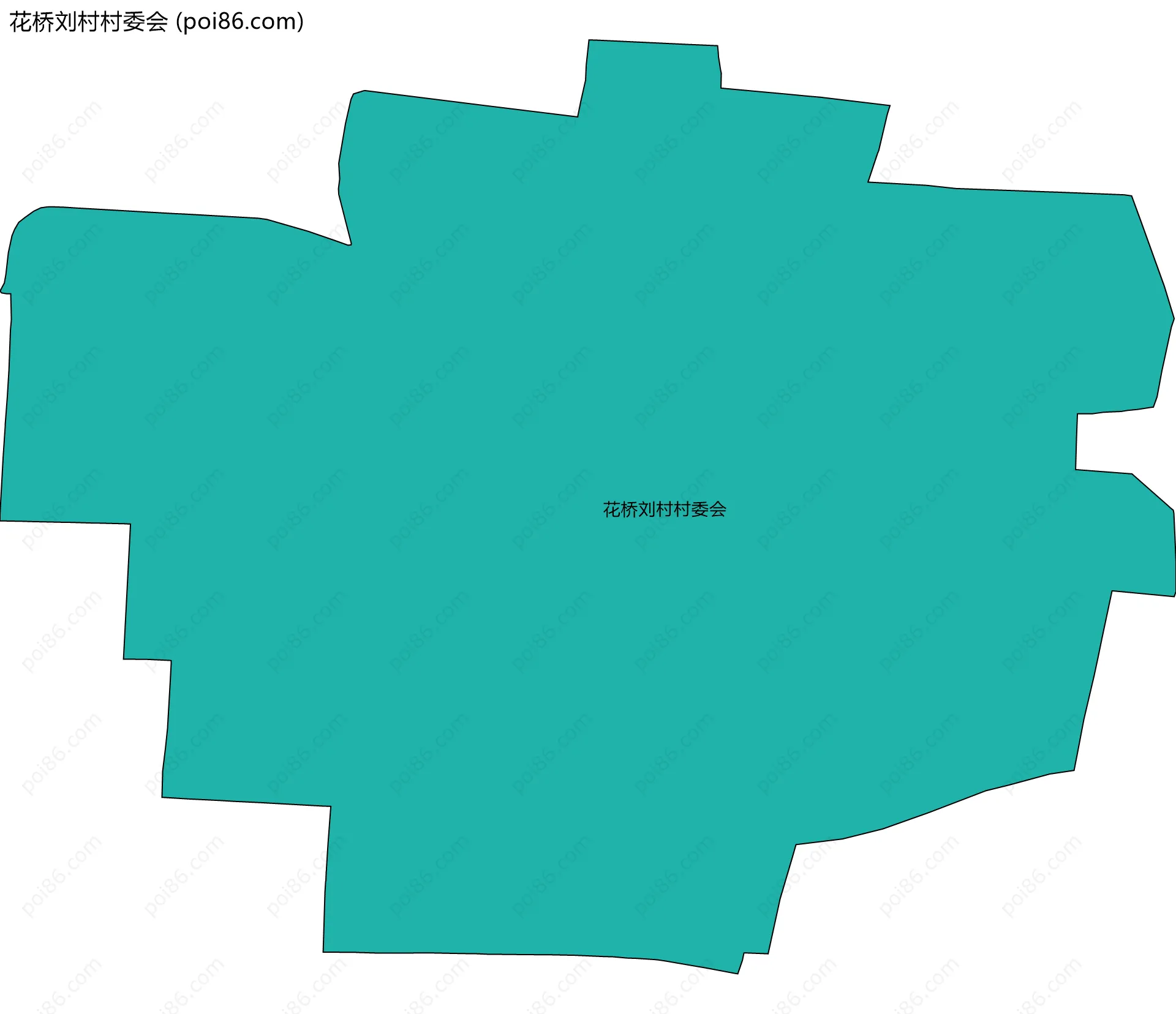 花桥刘村村委会边界地图