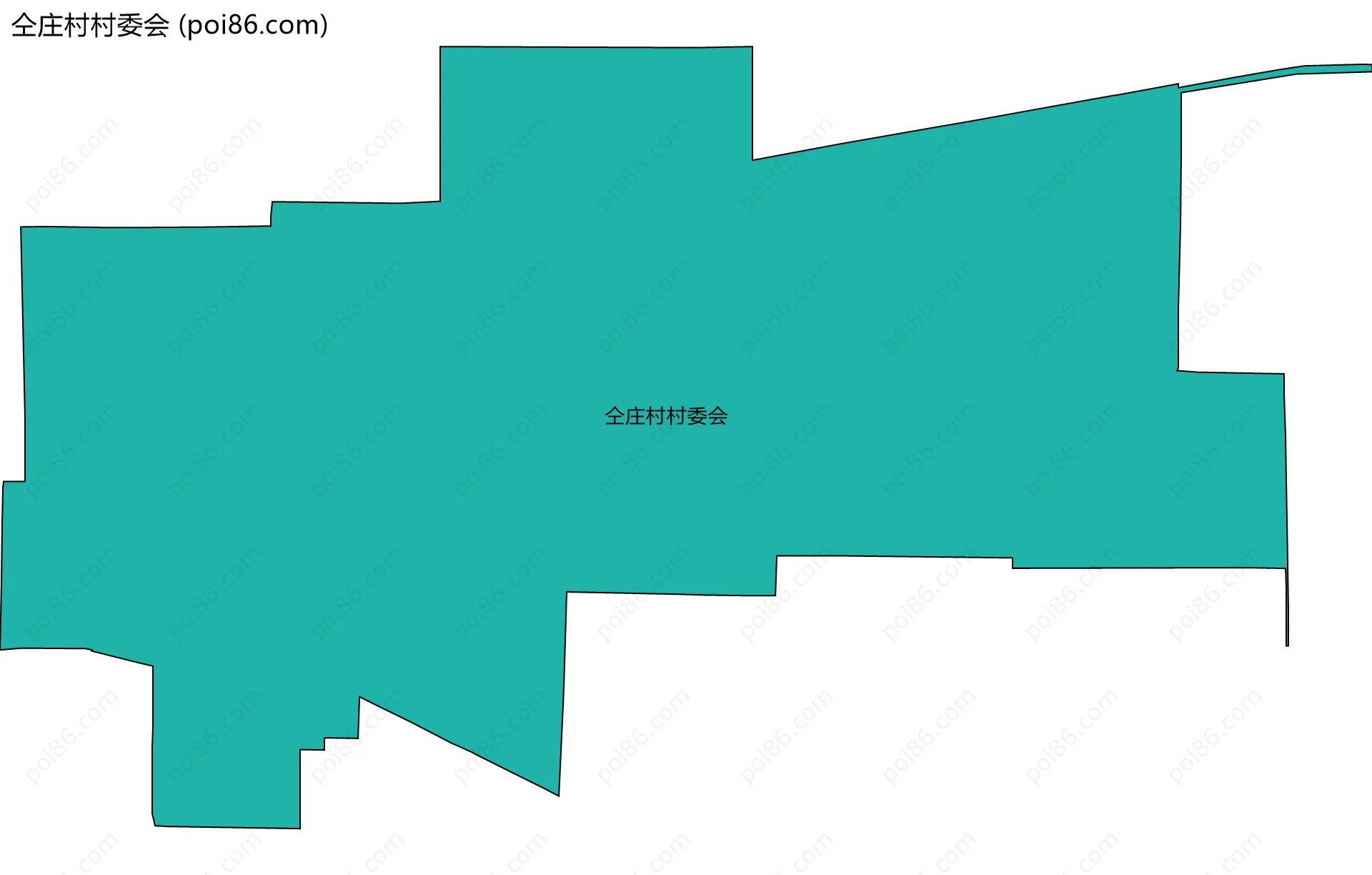 仝庄村村委会边界地图