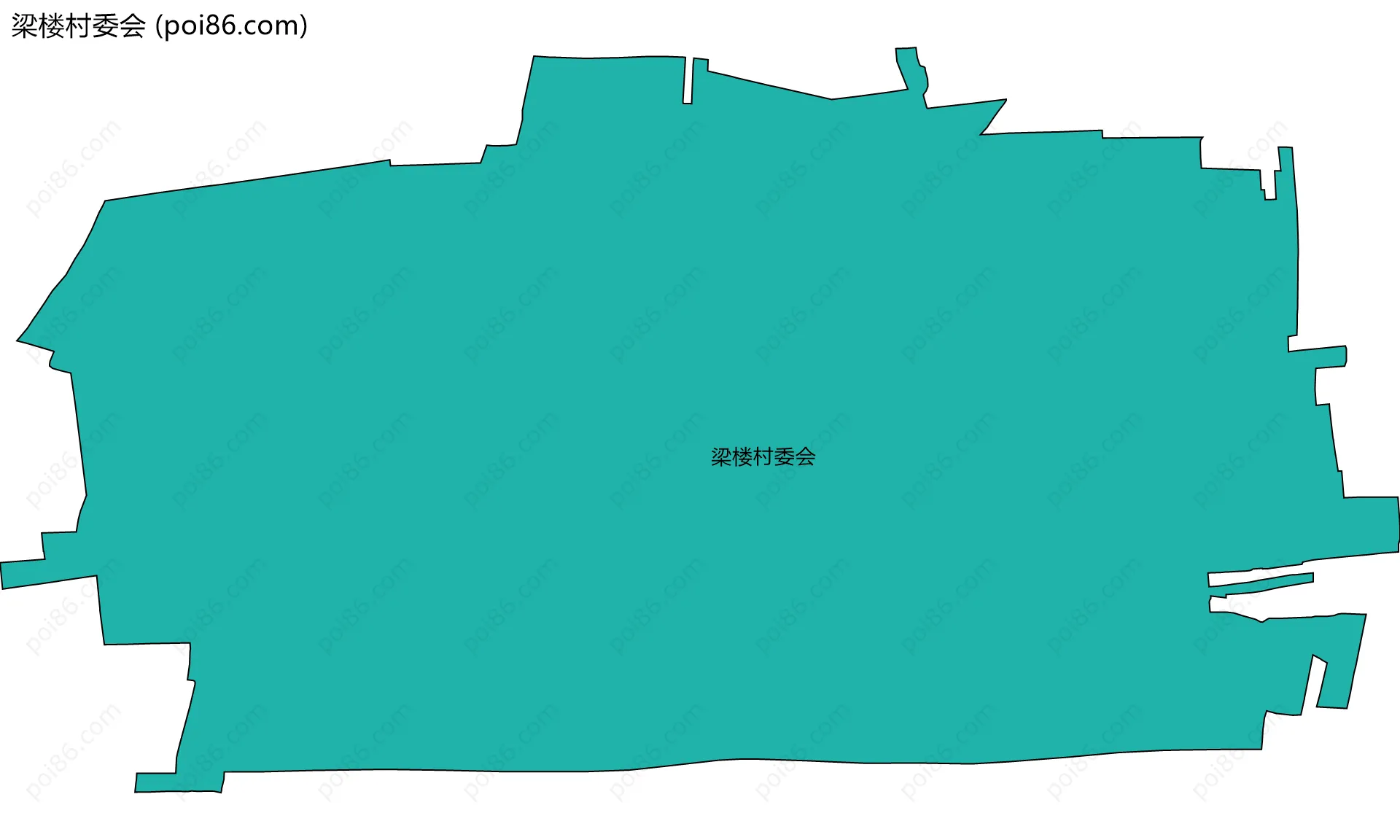 梁楼村委会边界地图