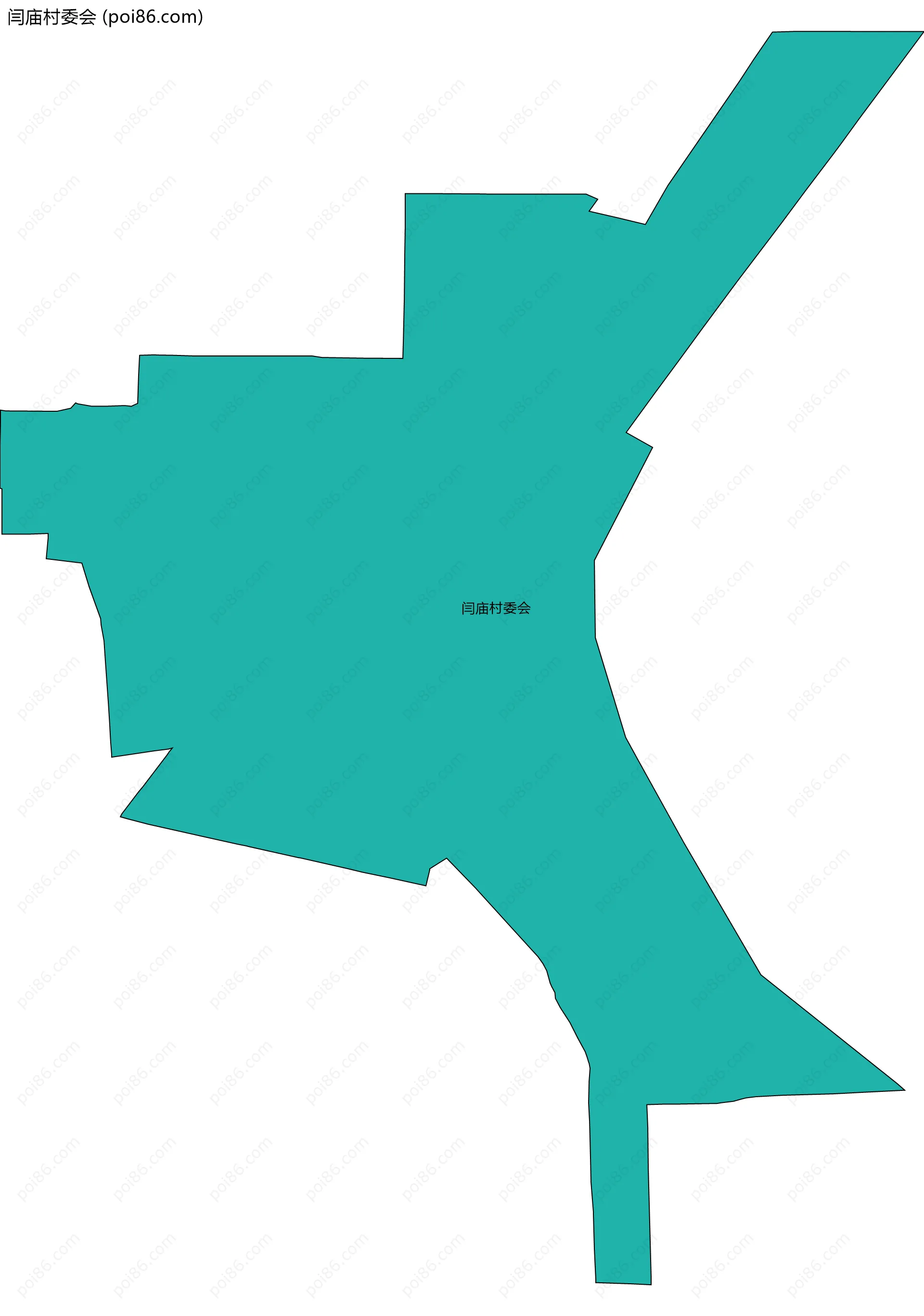 闫庙村委会边界地图