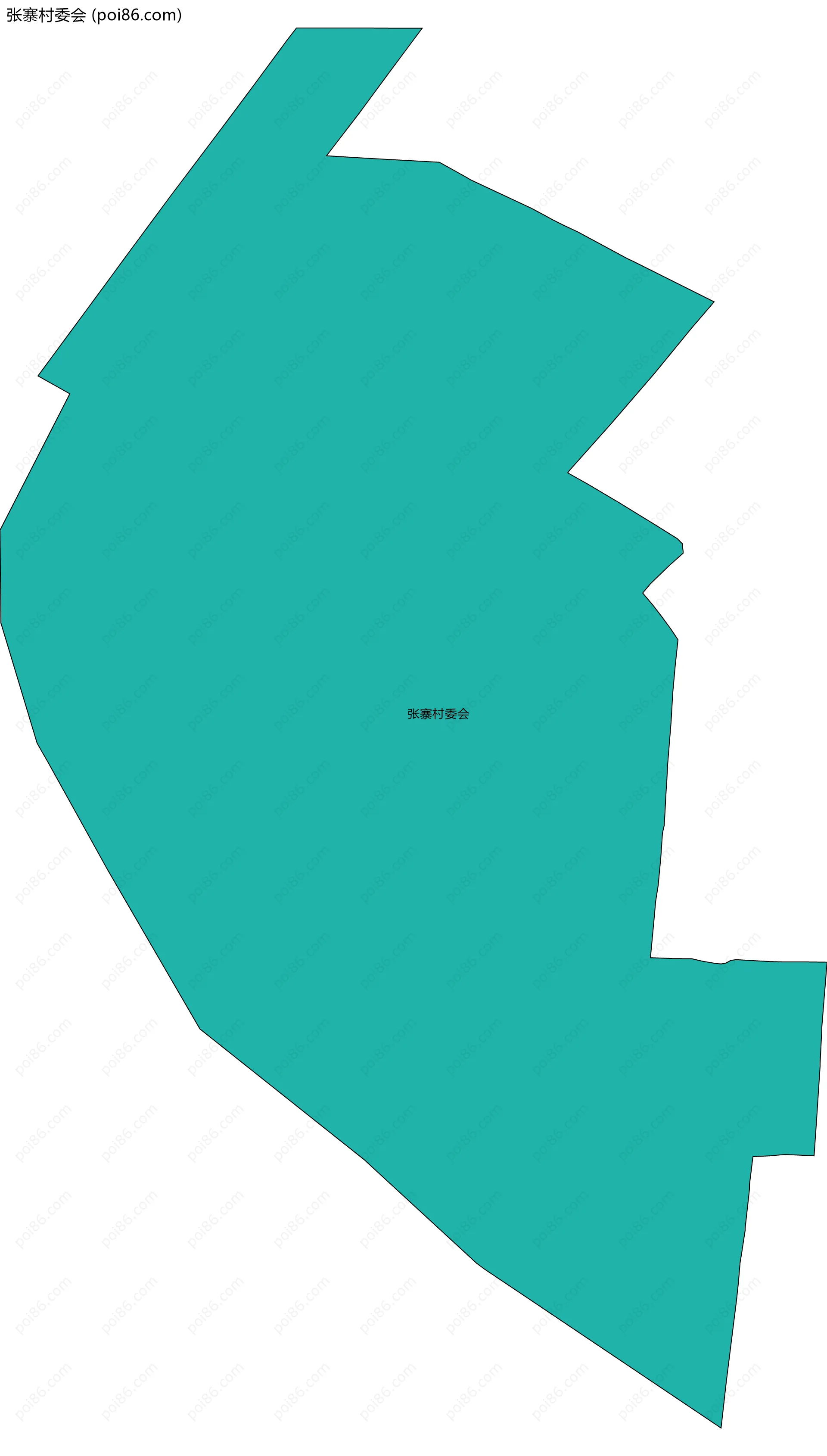 张寨村委会边界地图