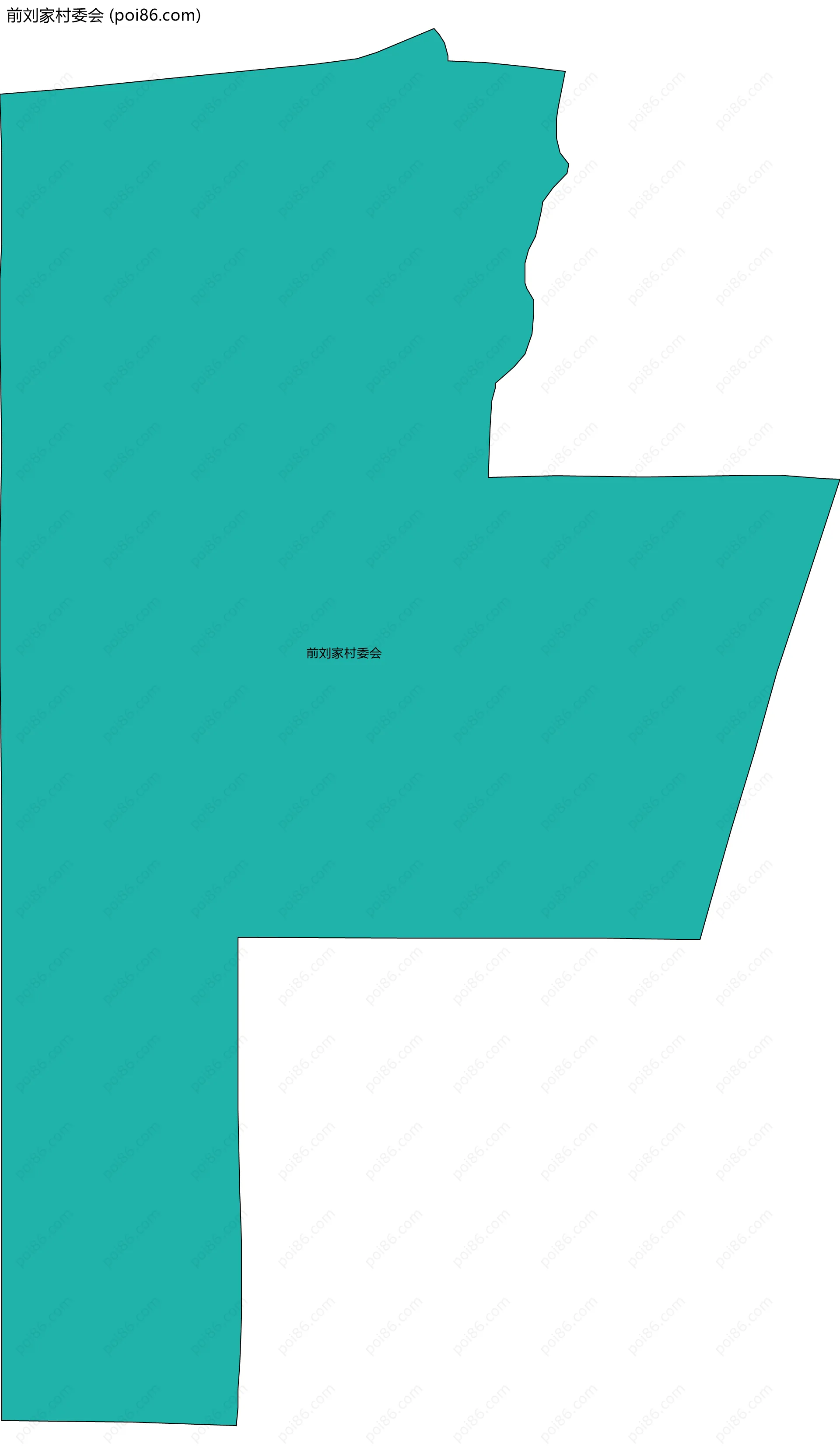 前刘家村委会边界地图