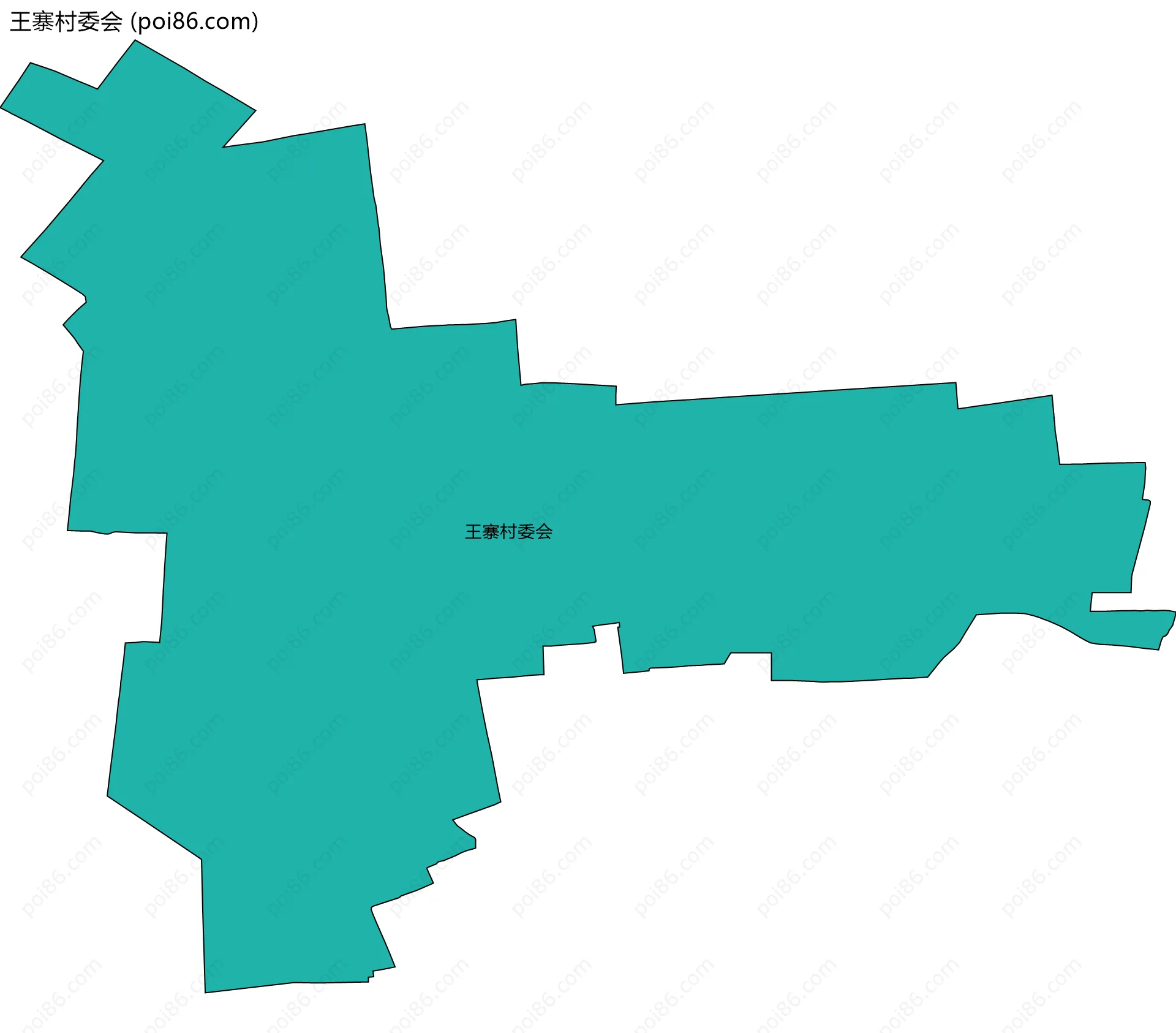 王寨村委会边界地图