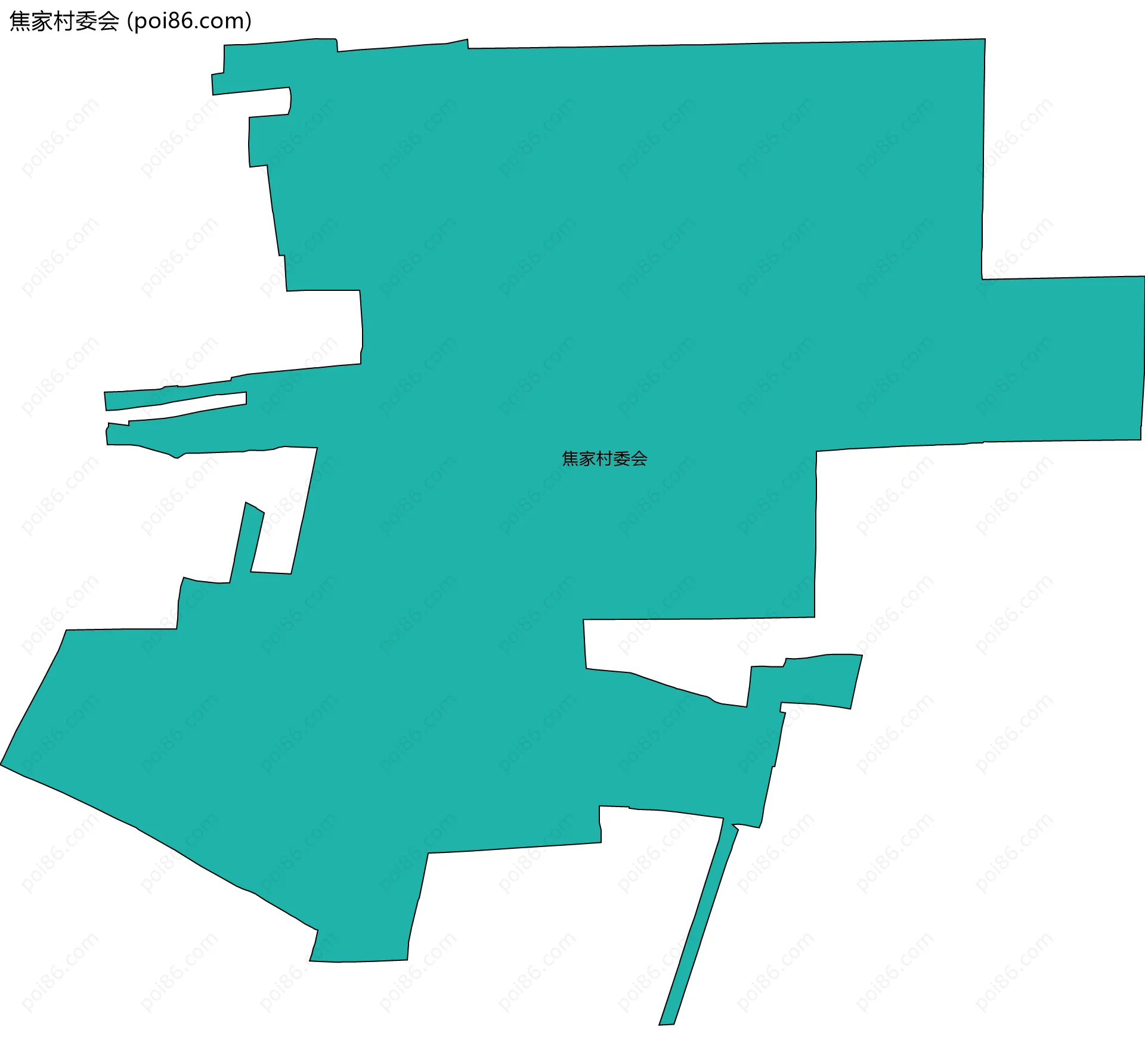 焦家村委会边界地图