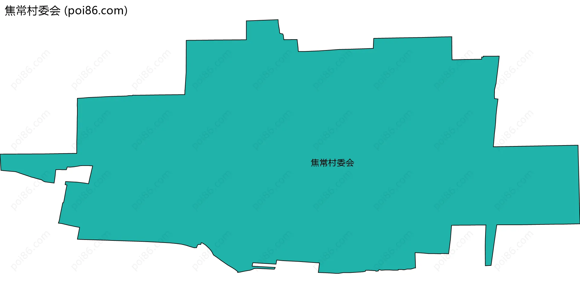 焦常村委会边界地图