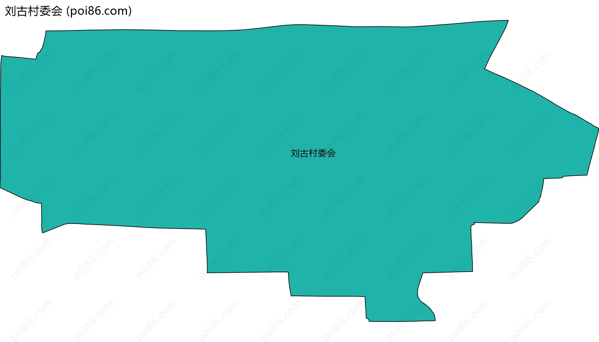 刘古村委会边界地图