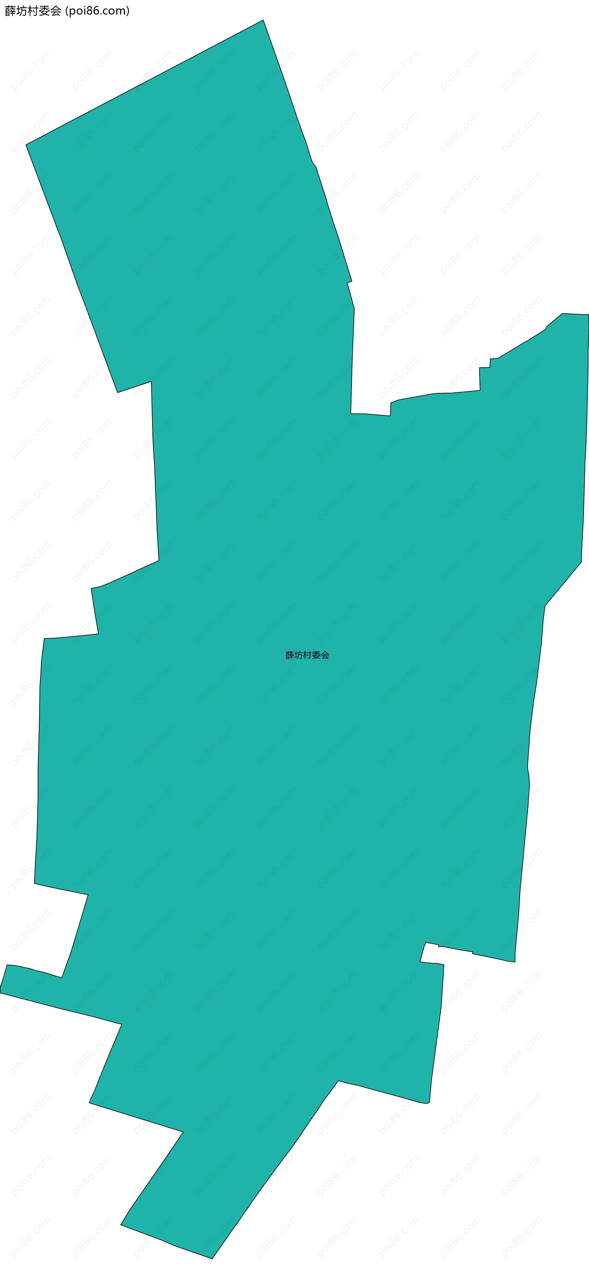 薛坊村委会边界地图