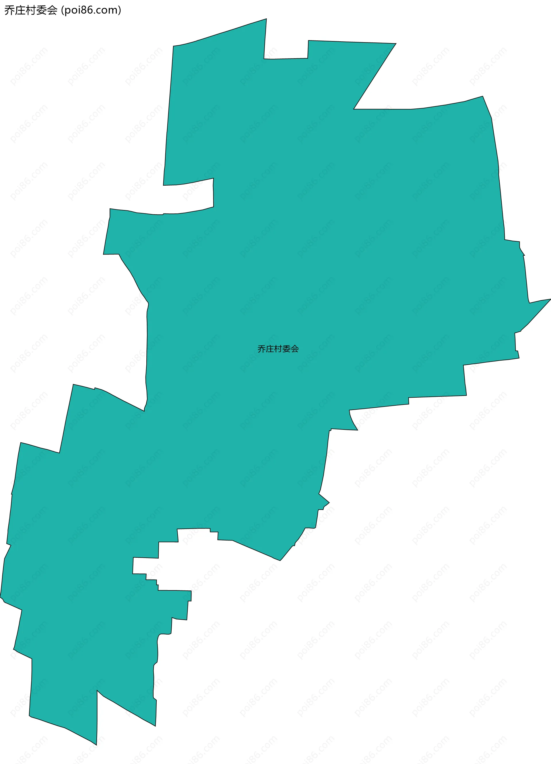 乔庄村委会边界地图