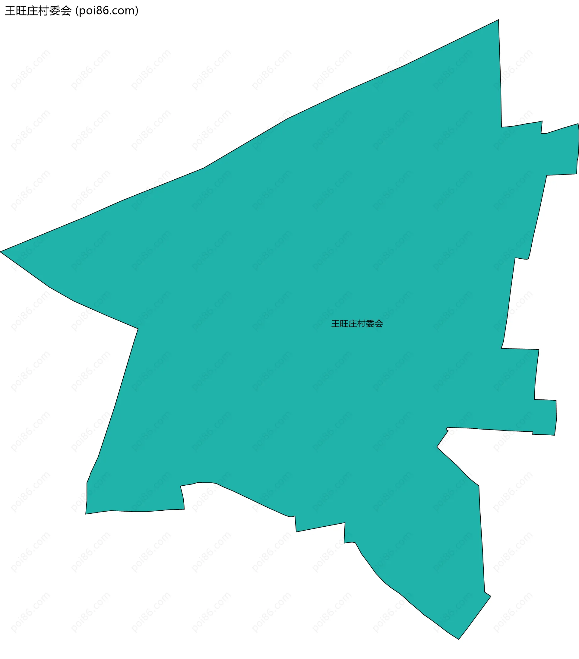 王旺庄村委会边界地图