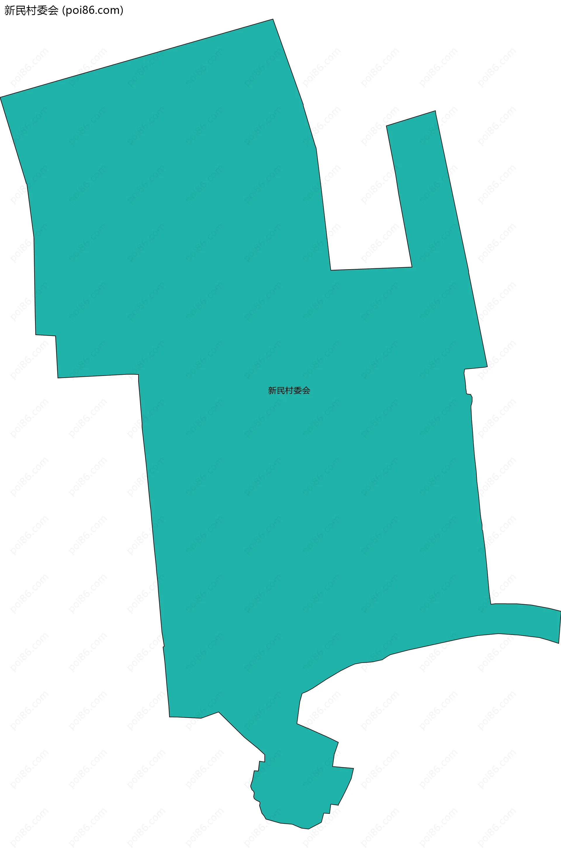 新民村委会边界地图