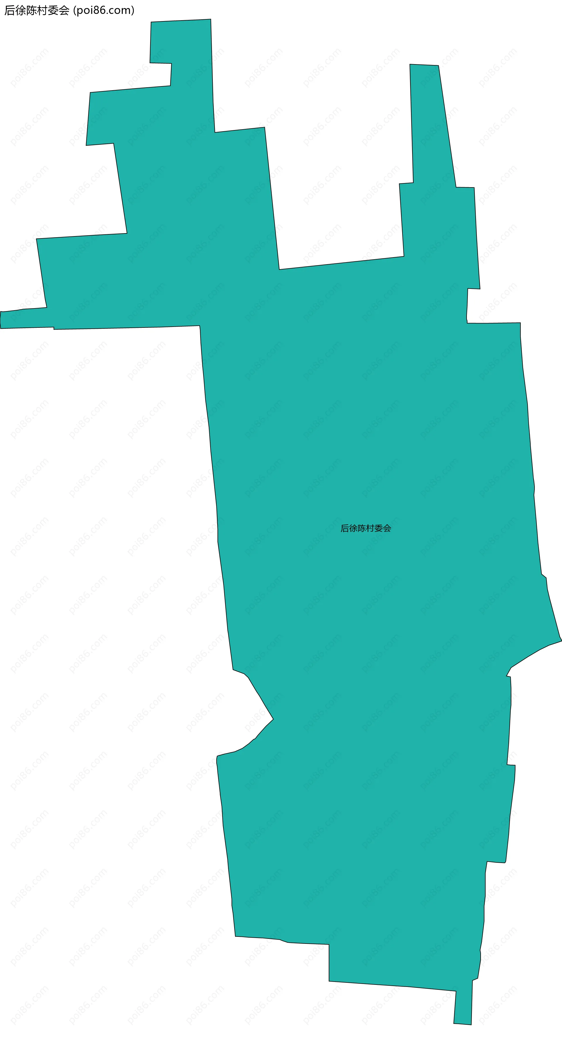后徐陈村委会边界地图