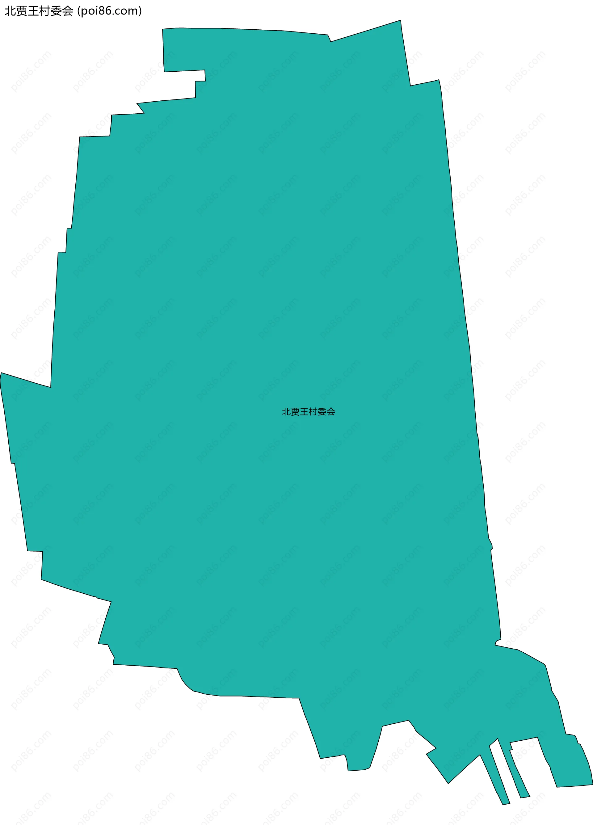 北贾王村委会边界地图