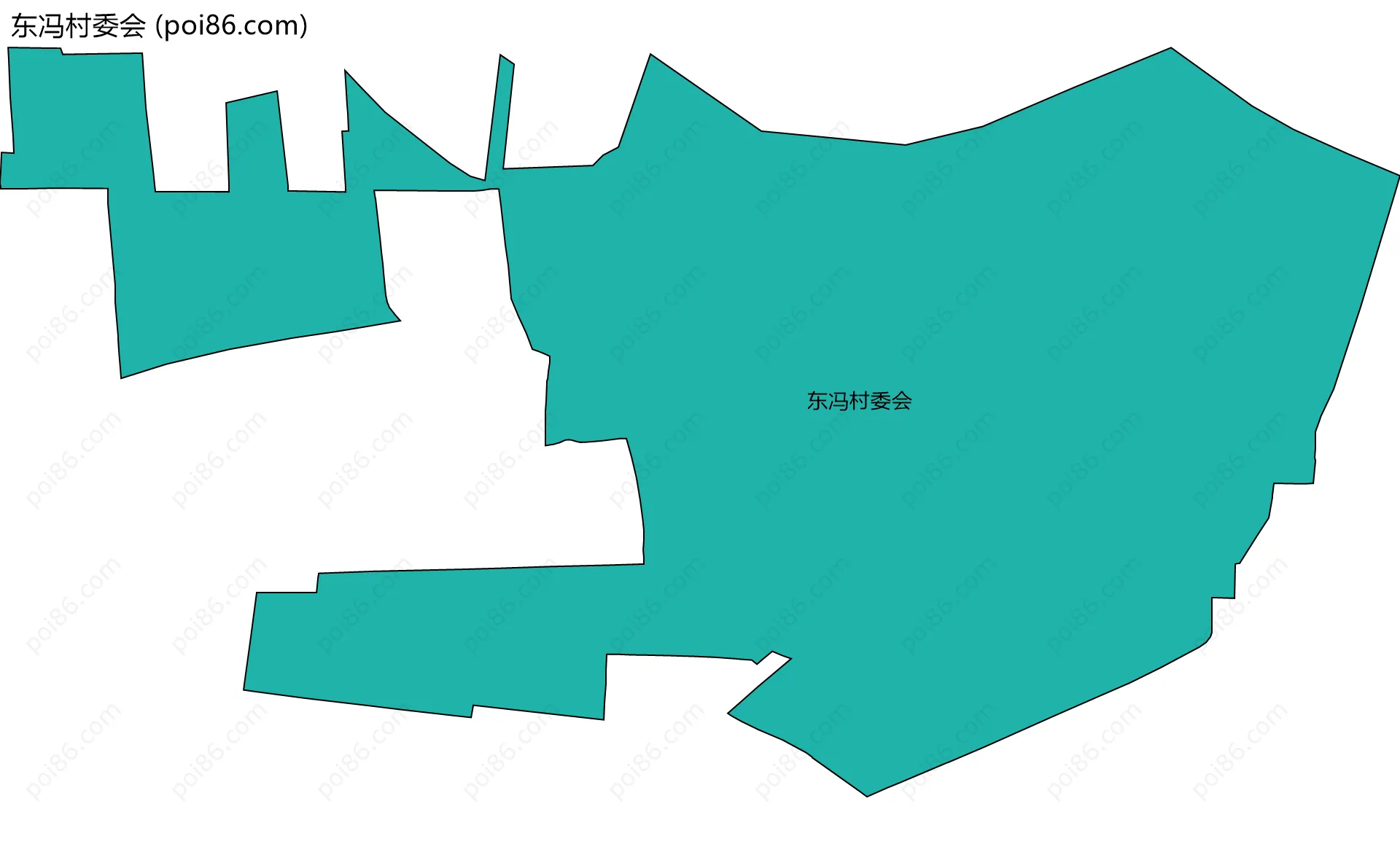 东冯村委会边界地图