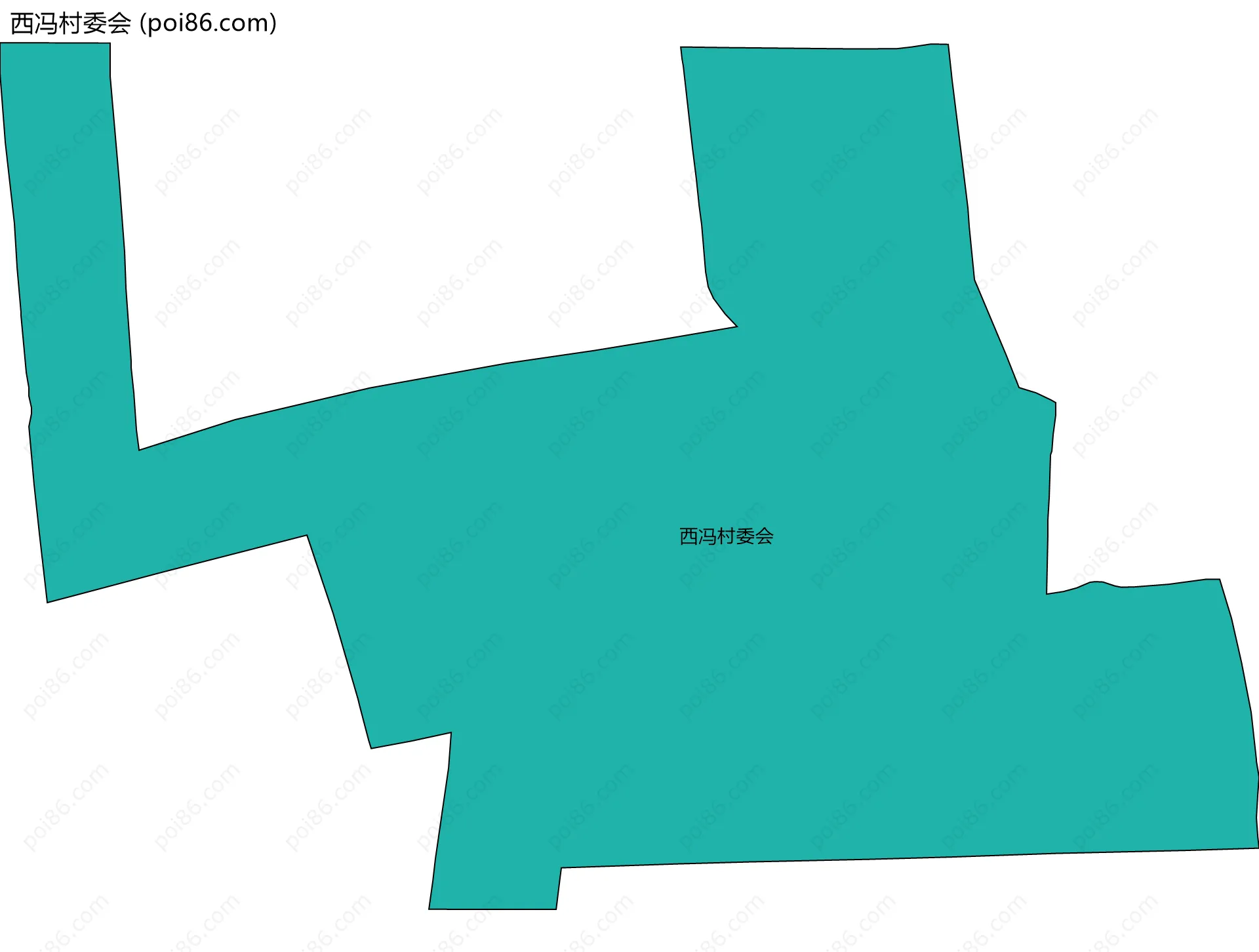 西冯村委会边界地图