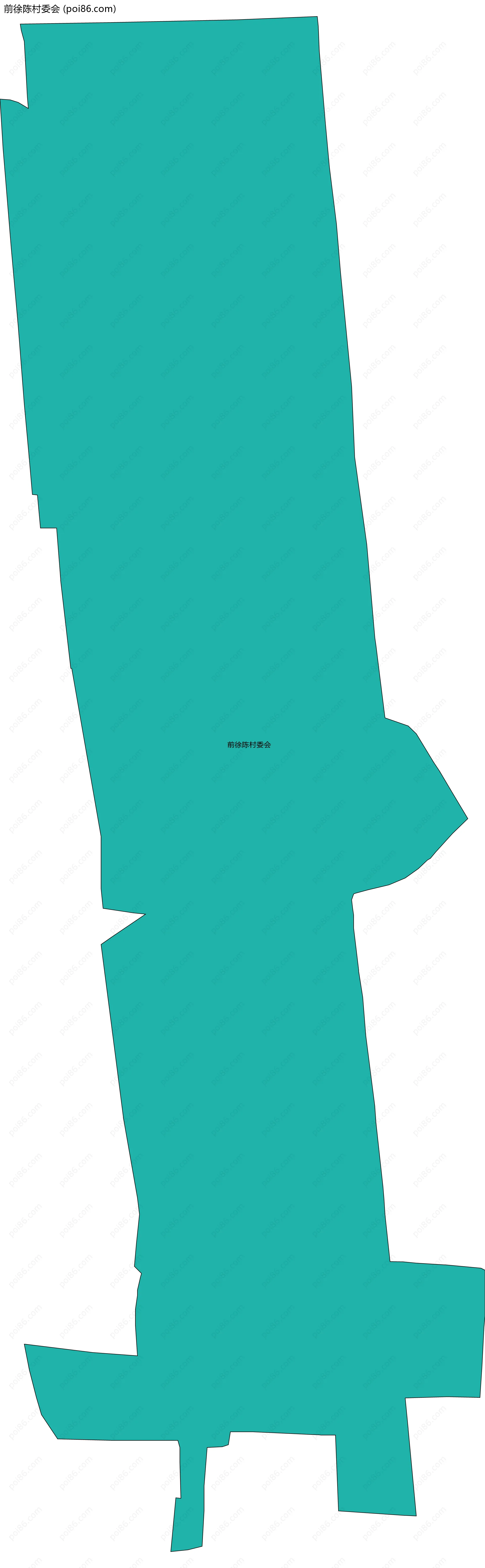 前徐陈村委会边界地图